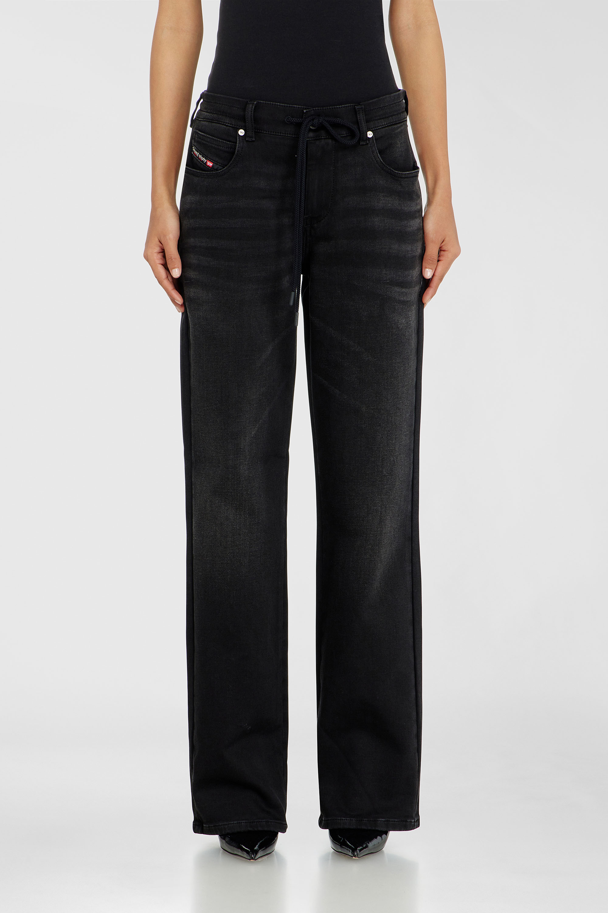 Diesel - Regular 2071 D-Meel Joggjeans&reg; 09P90 Femme, Noir/Gris fonc&eacute; - Image 1