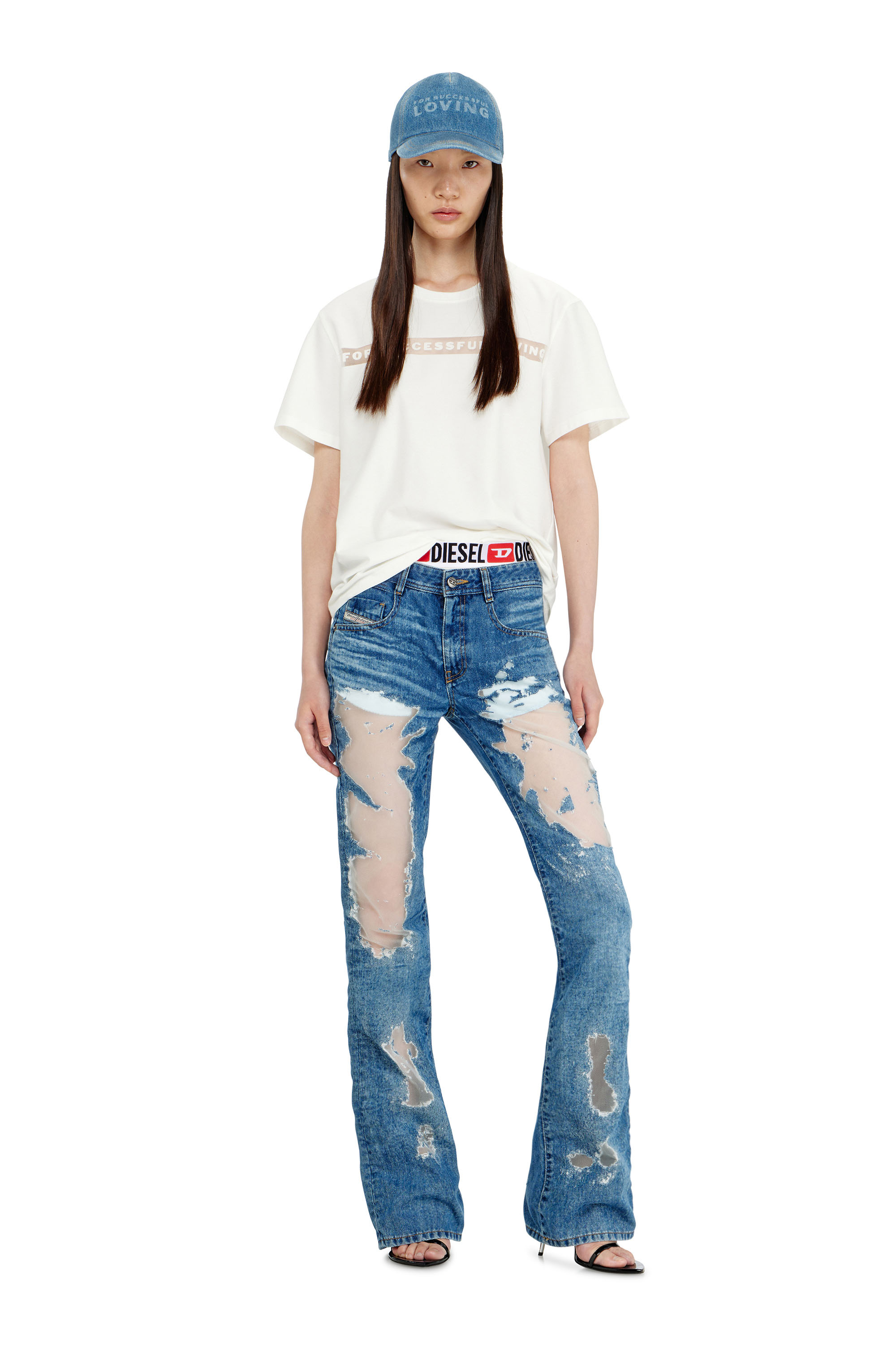 Diesel - PR-T-NOTS-CHI-R, T-shirt avec logo For Successful Loving Mixte in Blanc - 6