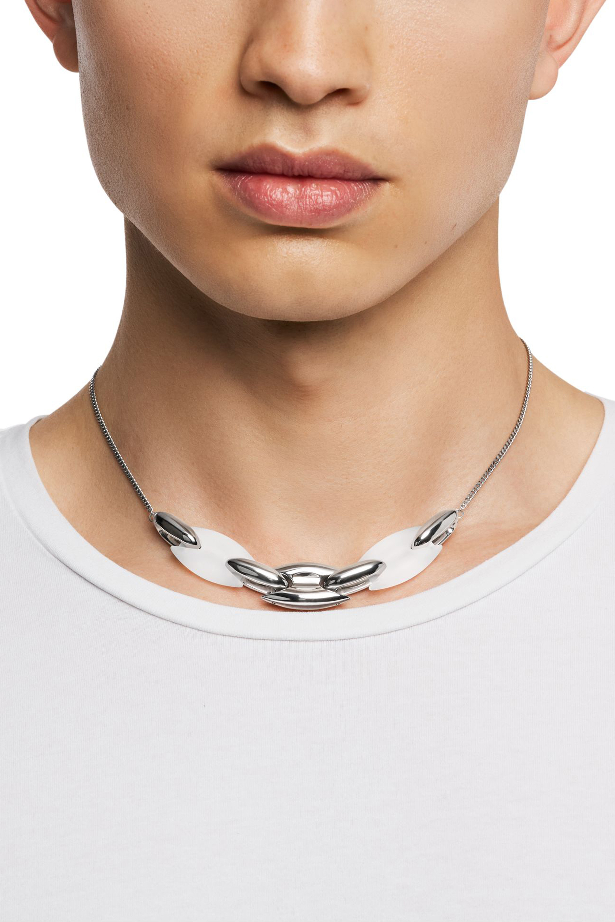 Diesel - DX1616040, Collier chaîne Metamorph en acier inoxydable et silicone Mixte in Gris argenté - 3