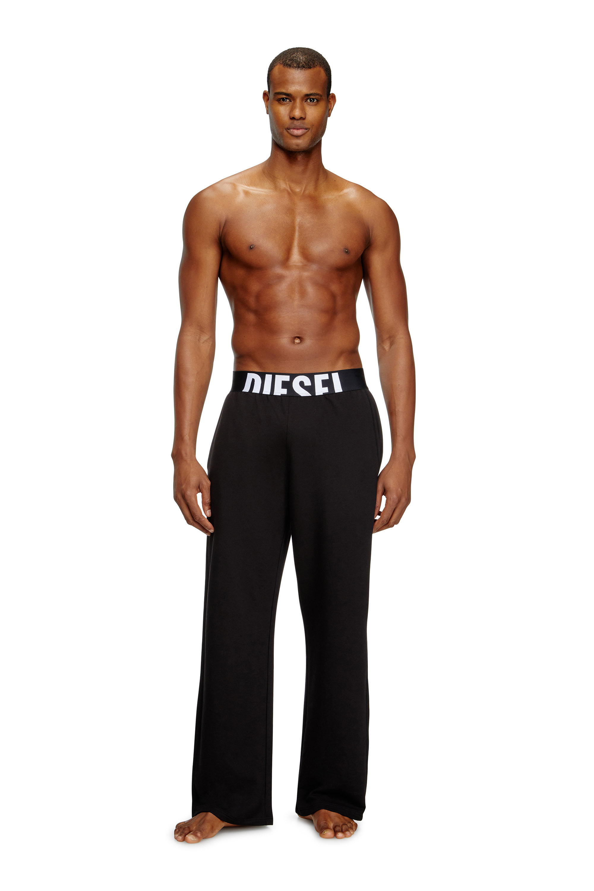 Diesel - NOLAN-D-POP, Pantalon de pyjama avec logo tronqué Homme in Noir - 3