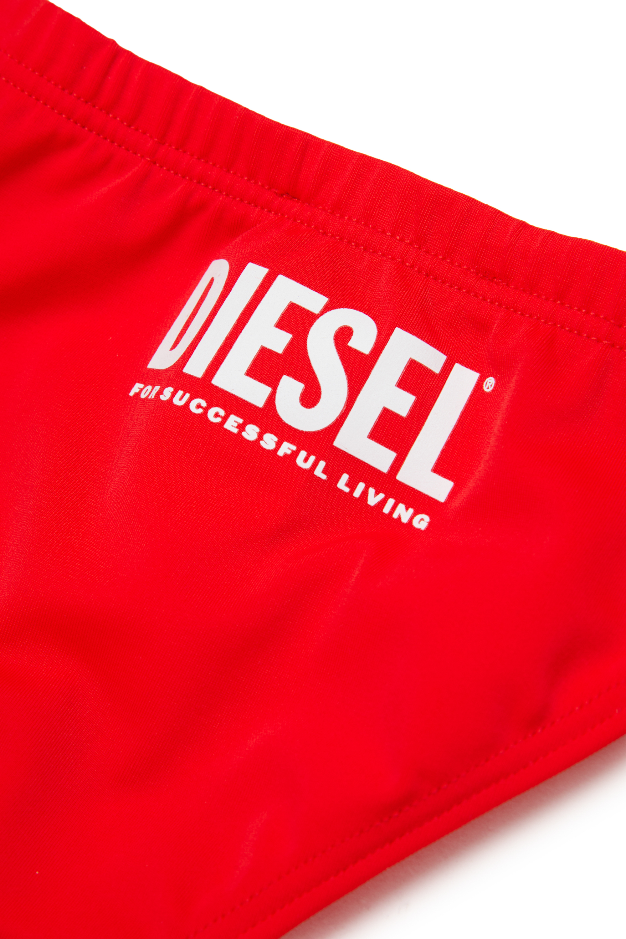Diesel - MILIB, Slips de bain avec imprim&eacute; Diesel Homme in Rouge - 4