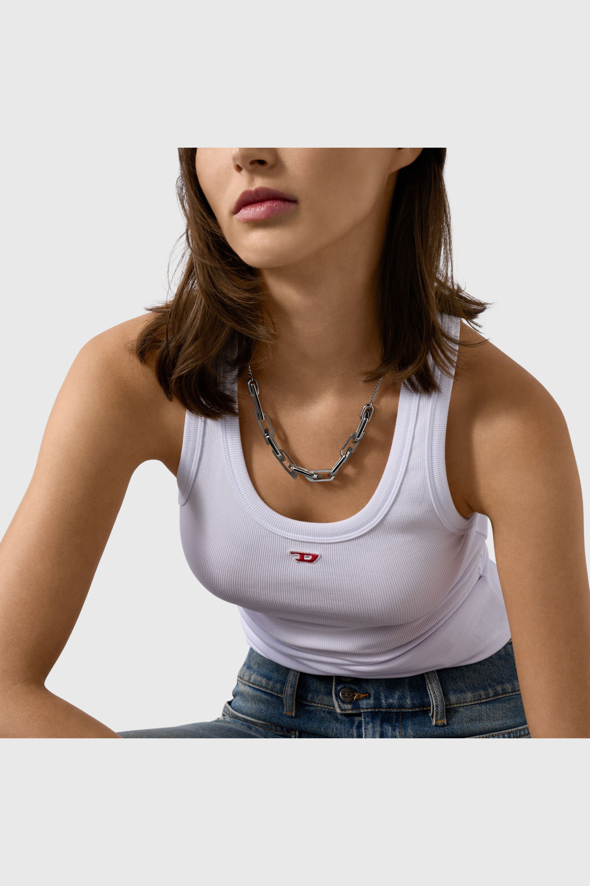 Diesel - DX1578040 JEWEL, Collier cha&icirc;ne en acier inoxydable Mixte in Gris argent&eacute; - 3