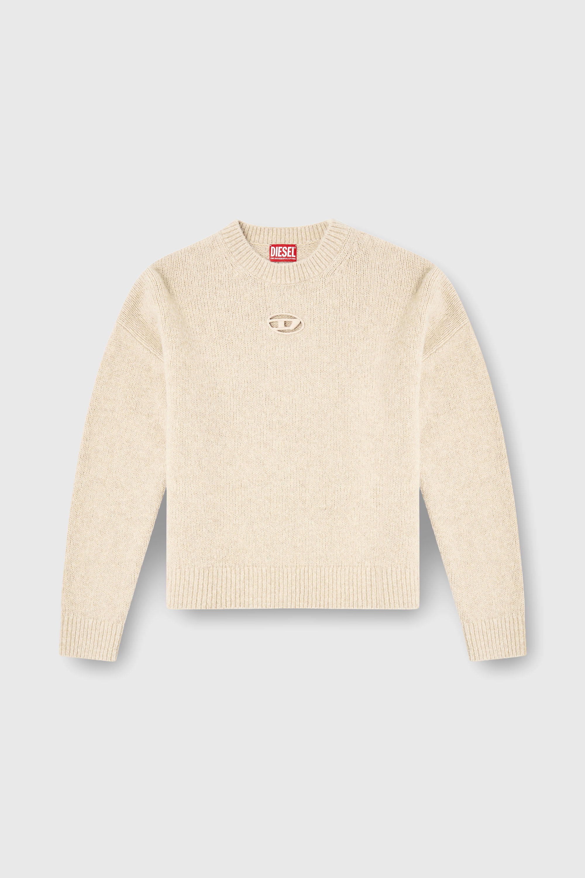 Diesel - M-AREETA, Pull en laine et m&eacute;lange d'alpaga Femme in Beige - 2
