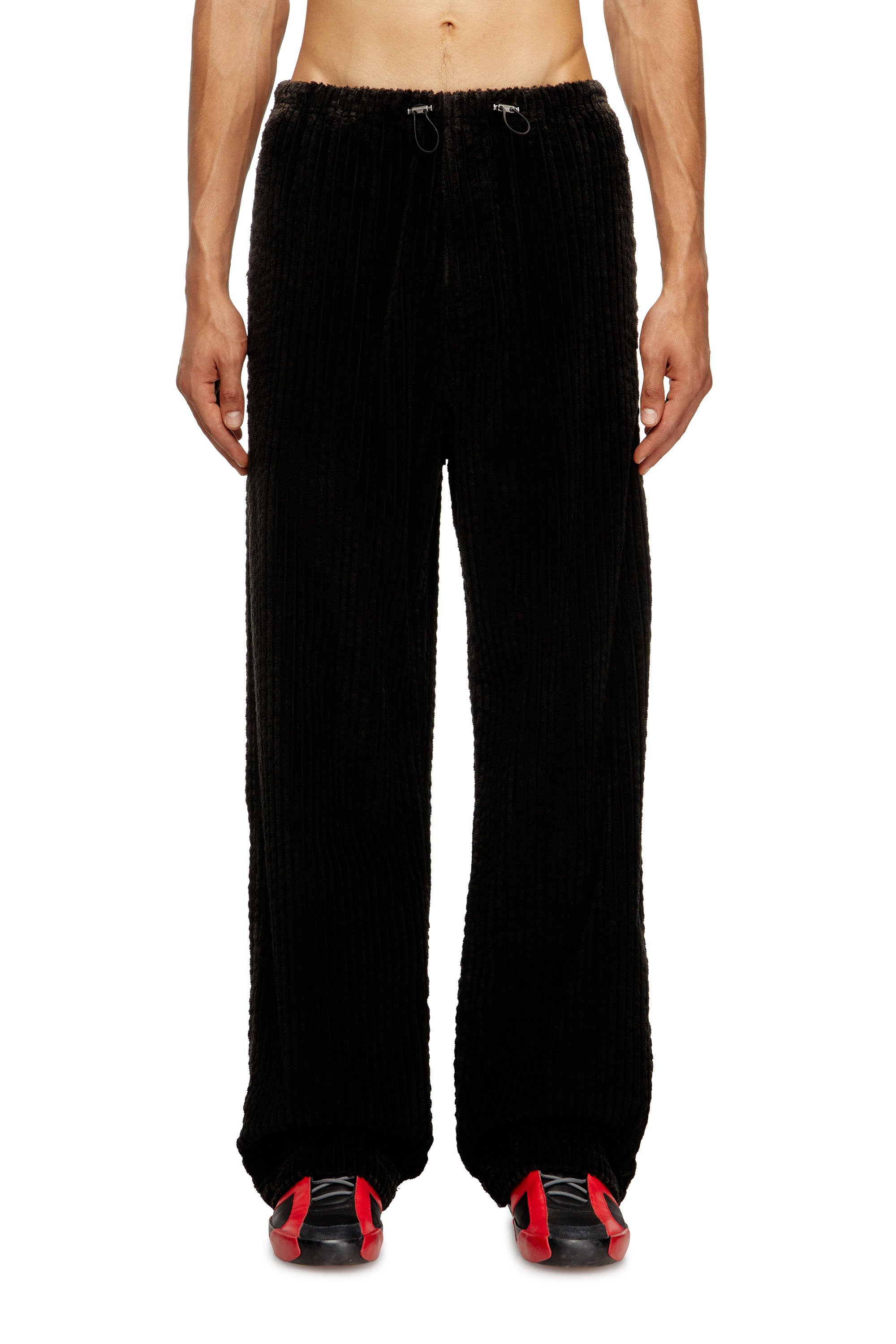 Diesel - P-MARTIAL, Pantalon en velours côtelé avec cordon de serrage Homme in Marron - 1