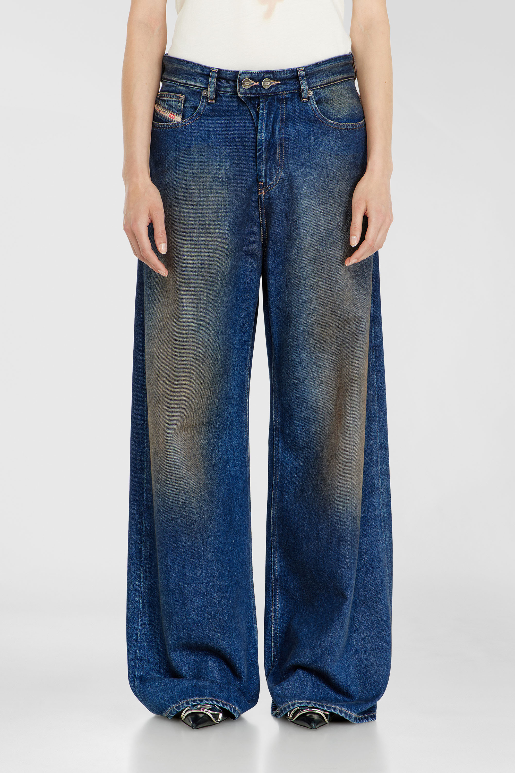 Diesel - Relaxed Jeans 1996 D-Sire 09P47 Femme, Bleu Fonc&eacute; - Image 4