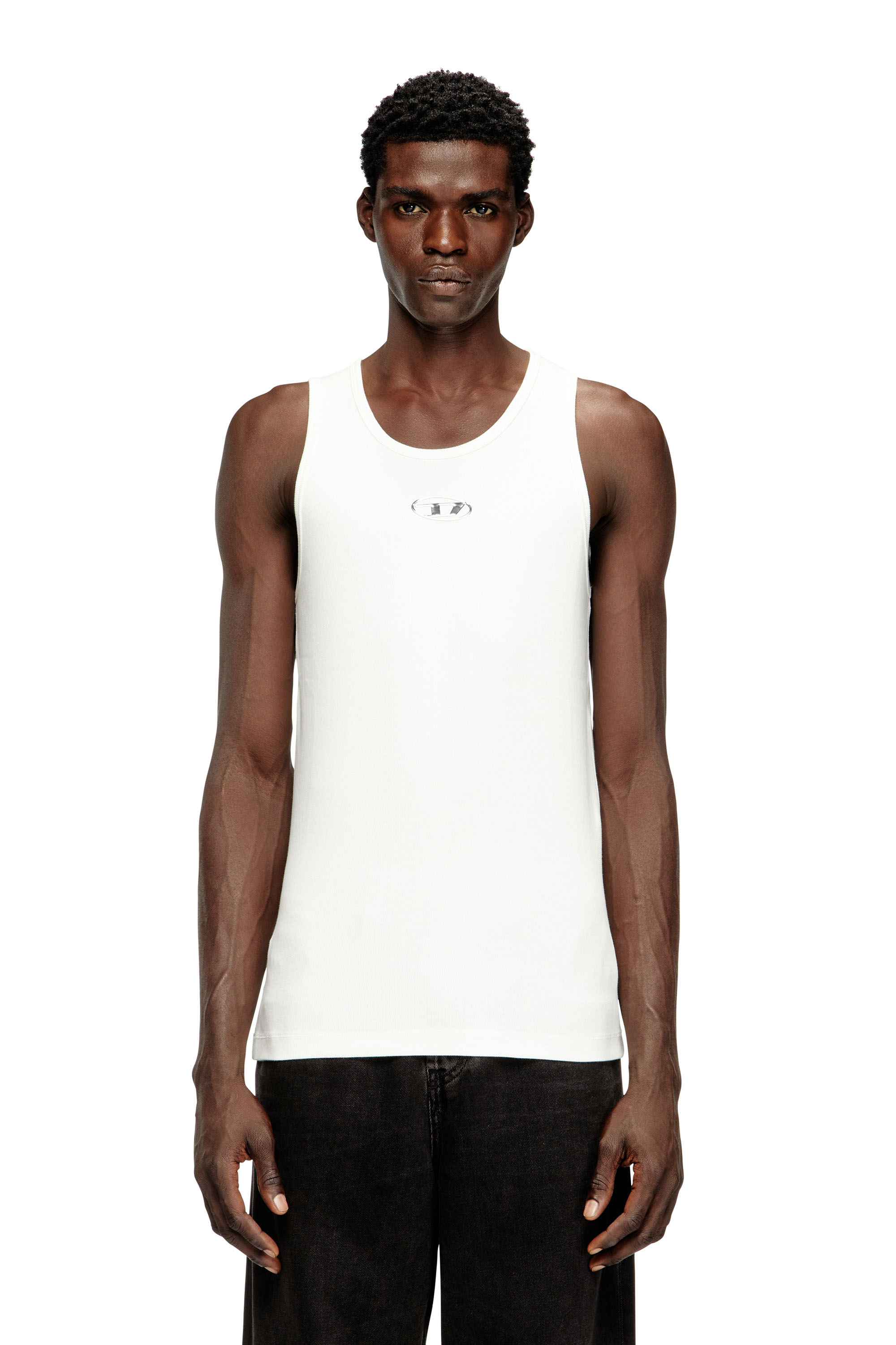 Diesel - T-LIFTY-IOD, Débardeur en coton avec logo Homme in Blanc - 1