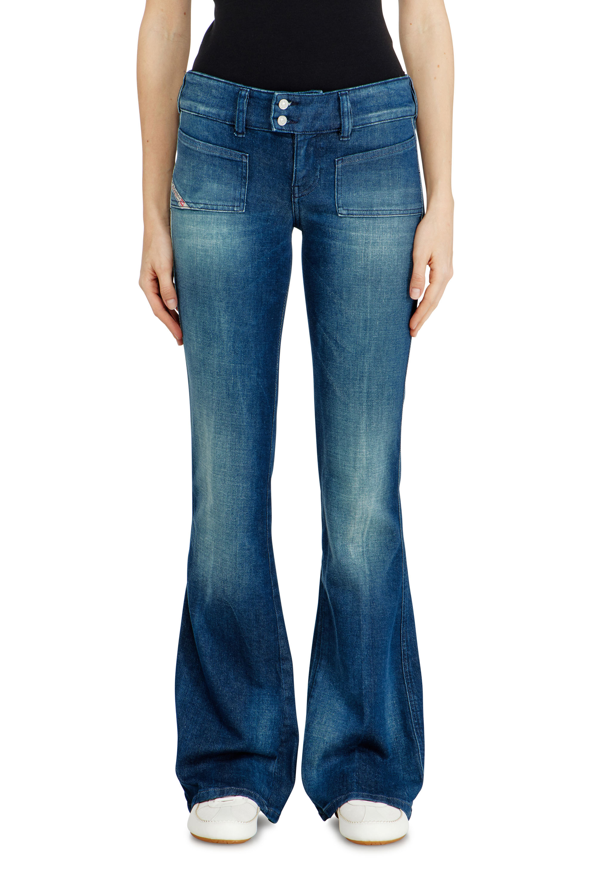 Diesel - Bootcut Jeans D-Hush 0ADBQ Femme, Bleu - Image 4