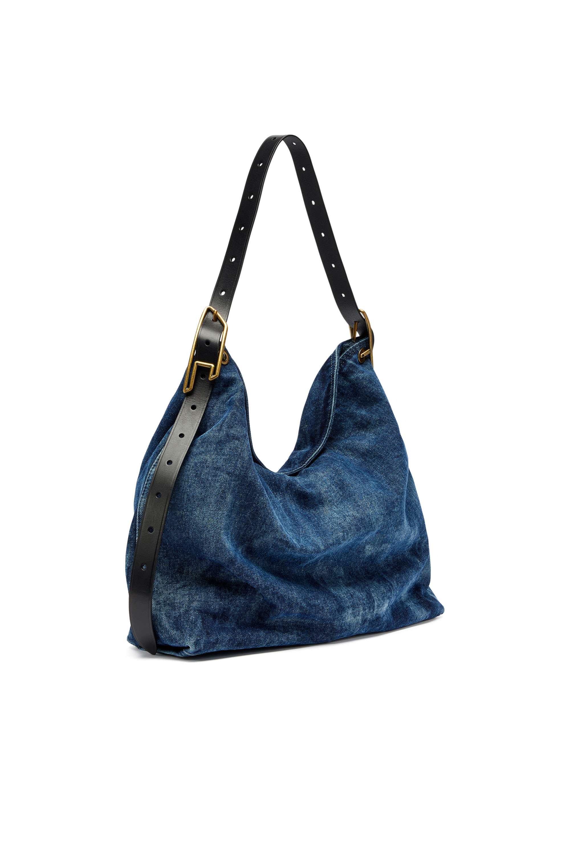 Diesel - D-LINE HOBO, D-Line-Sac hobo en denim Femme in Bleu - 2