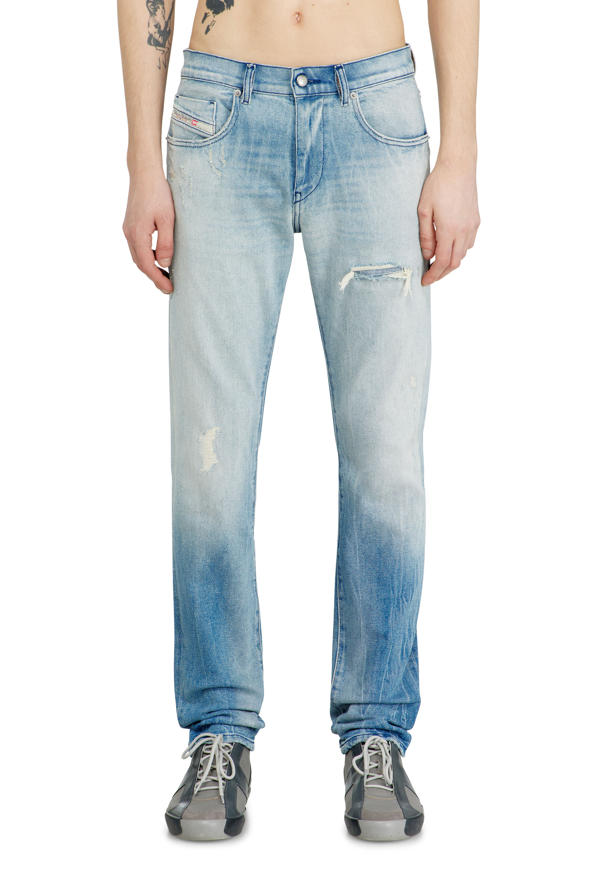 Diesel - Slim Jeans 2019 D-Strukt 09N38 Homme, Bleu Clair - Image 1