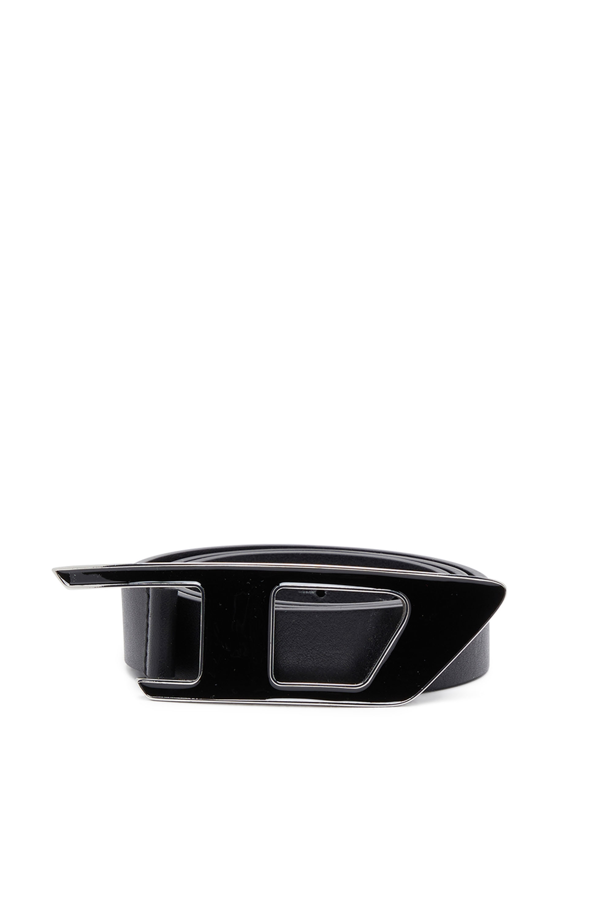 Diesel - B-DLOGO II, Ceinture 2.5 cm en cuir avec boucle D émaillée Femme in Noir - 1