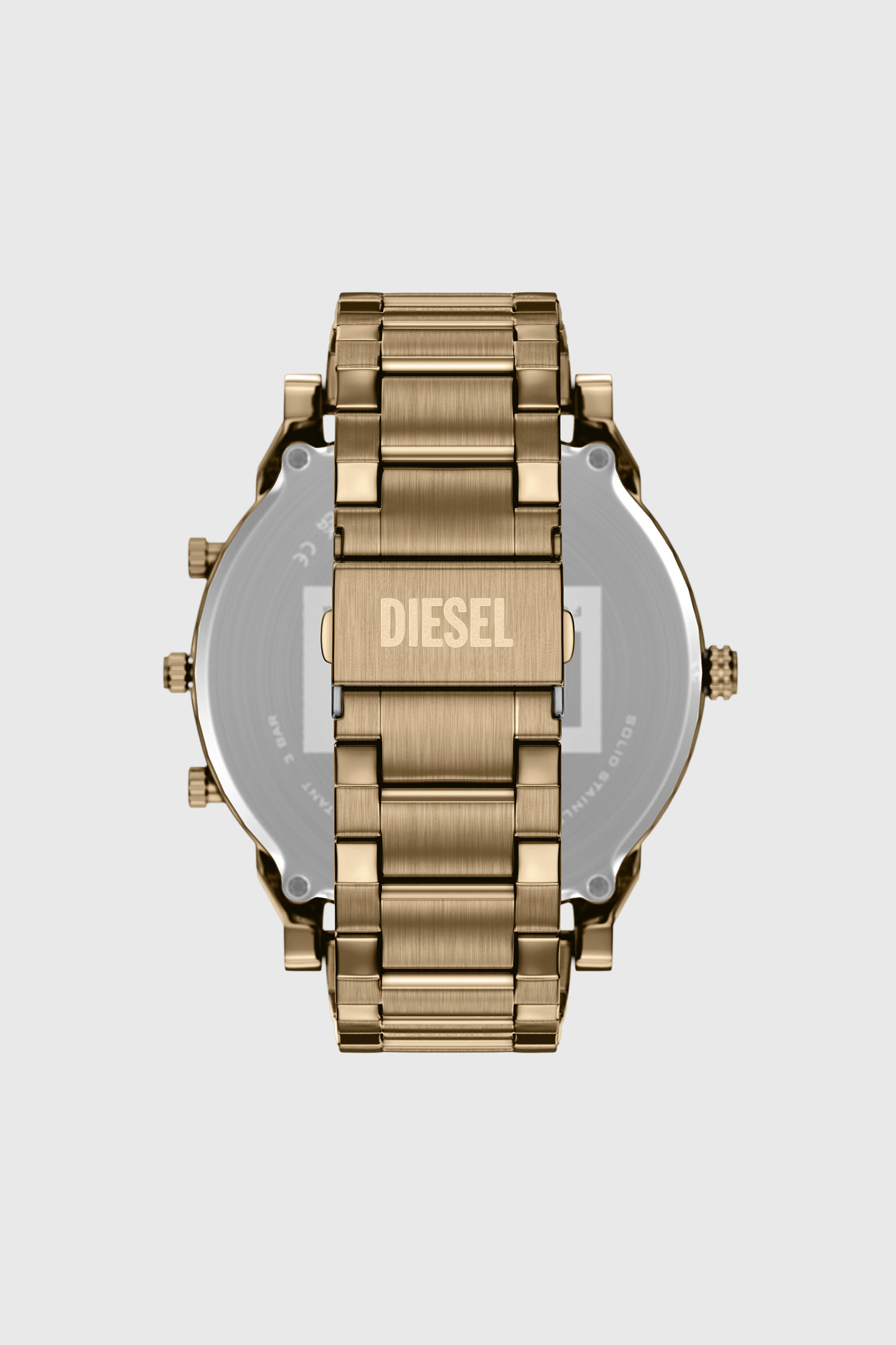 Diesel - DZ7497 WATCH, Montre Mr. Daddy Slim avec date en acier inoxydable finition or vieilli Homme in Dor&eacute; - 3