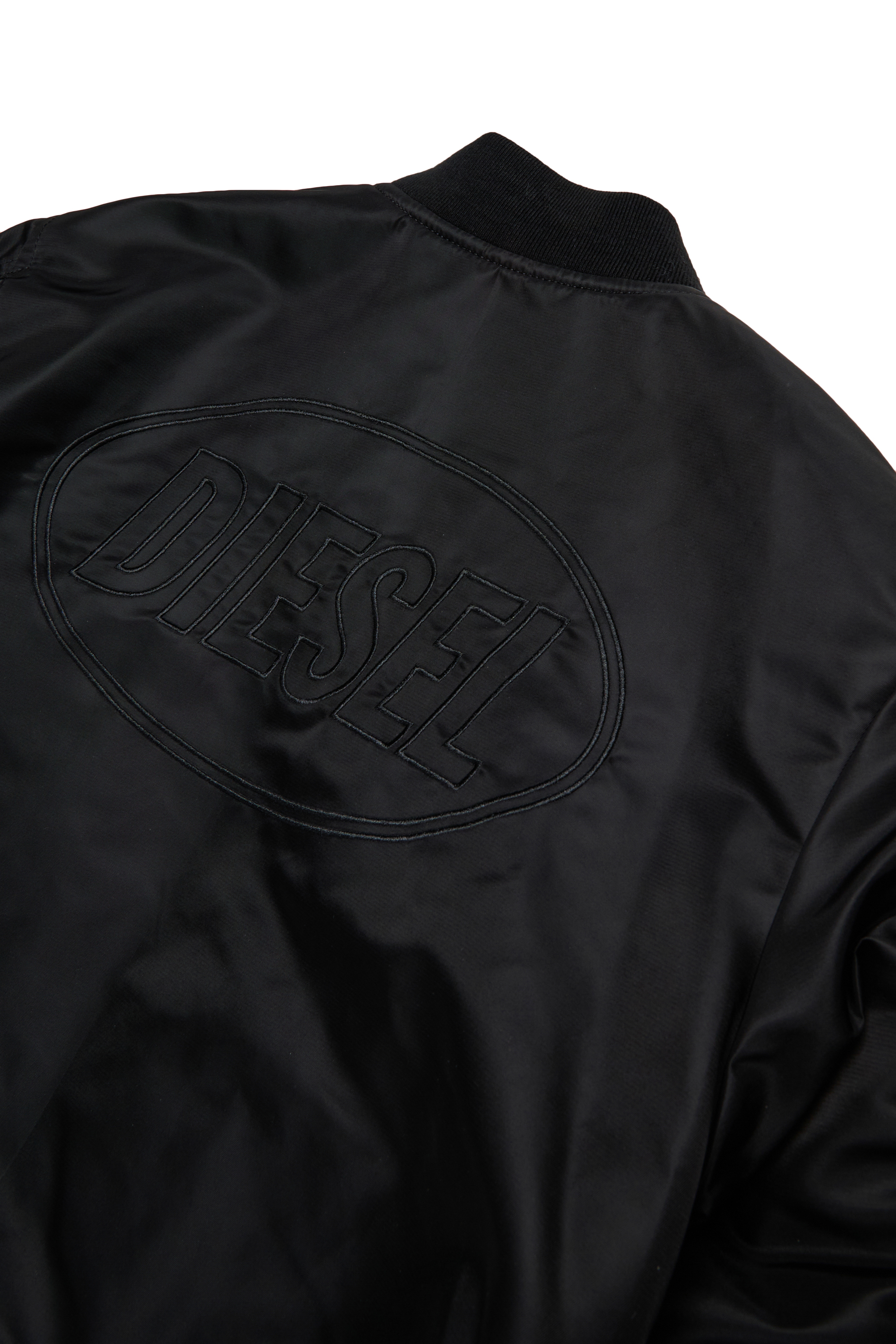 Diesel - JHELD, Blouson bomber en nylon avec logo brodé Homme in Noir - 4