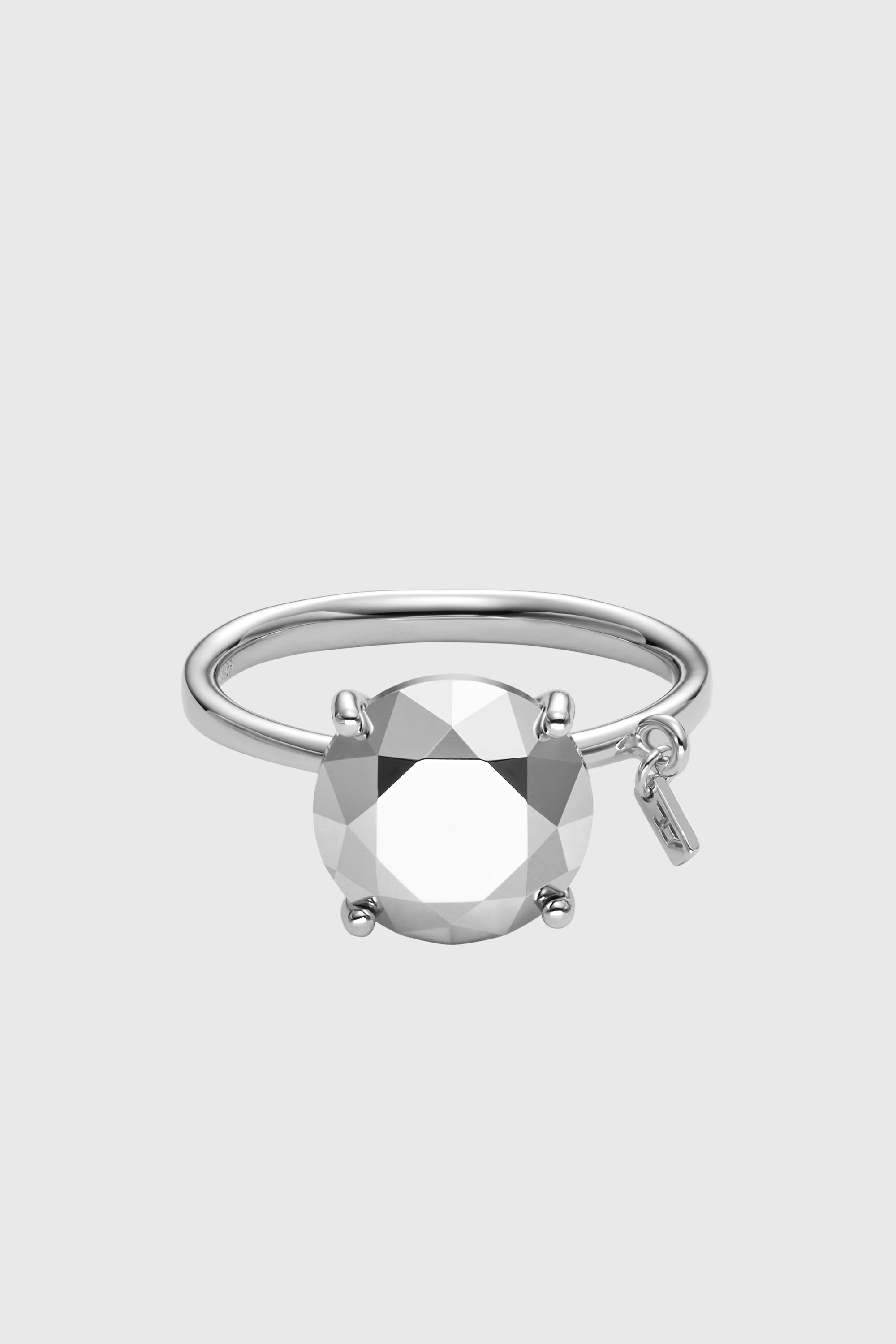 Diesel - DL1353040 STERLING SILVER JEWEL, Bague en argent sterling taille diamant Mixte in Gris argent&eacute; - 2