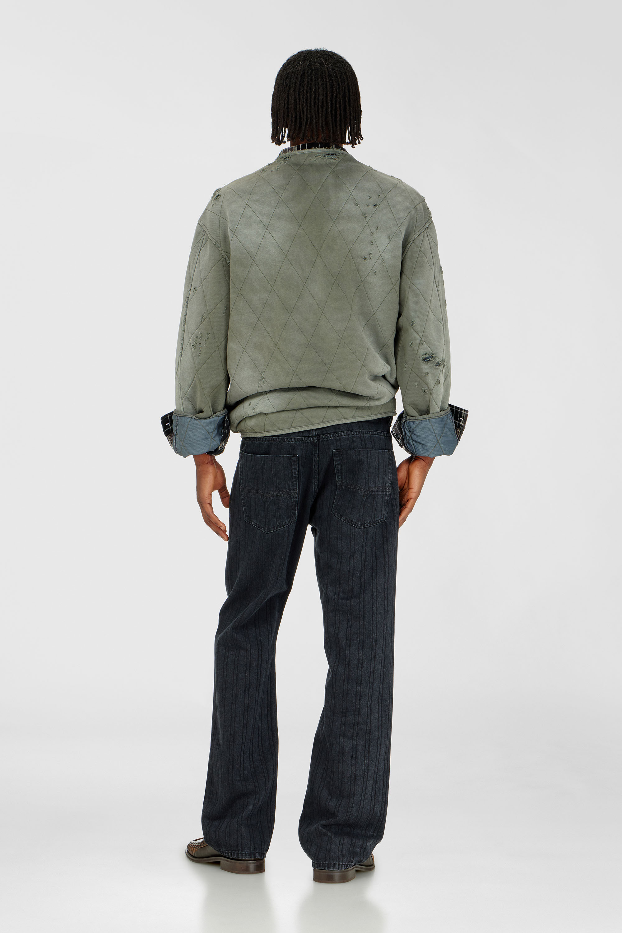 Diesel - Relaxed Jeans 1980 D-Eeper 09Q12 Homme, Noir/Gris fonc&eacute; - Image 3