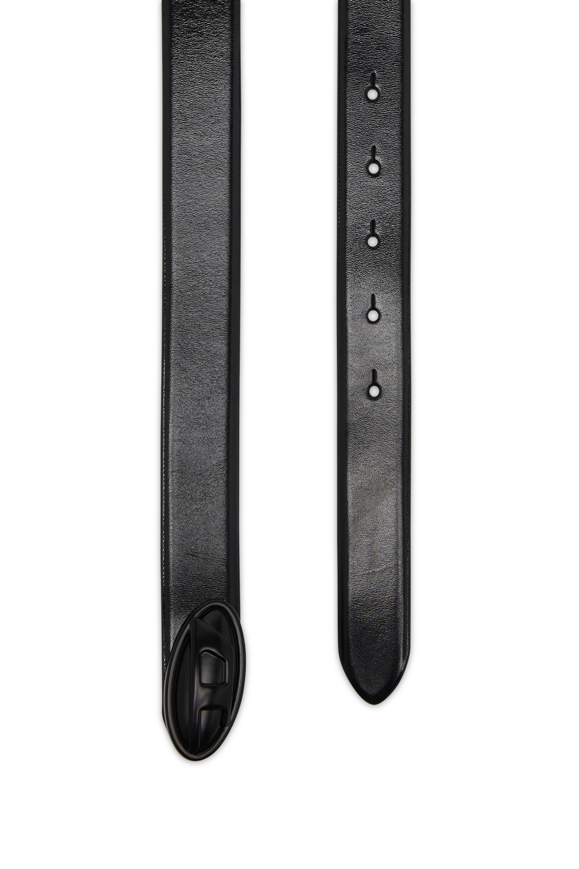 Diesel - B-DD, Ceinture en cuir de 2,4 cm avec boucle D ovale Femme in Noir - 2