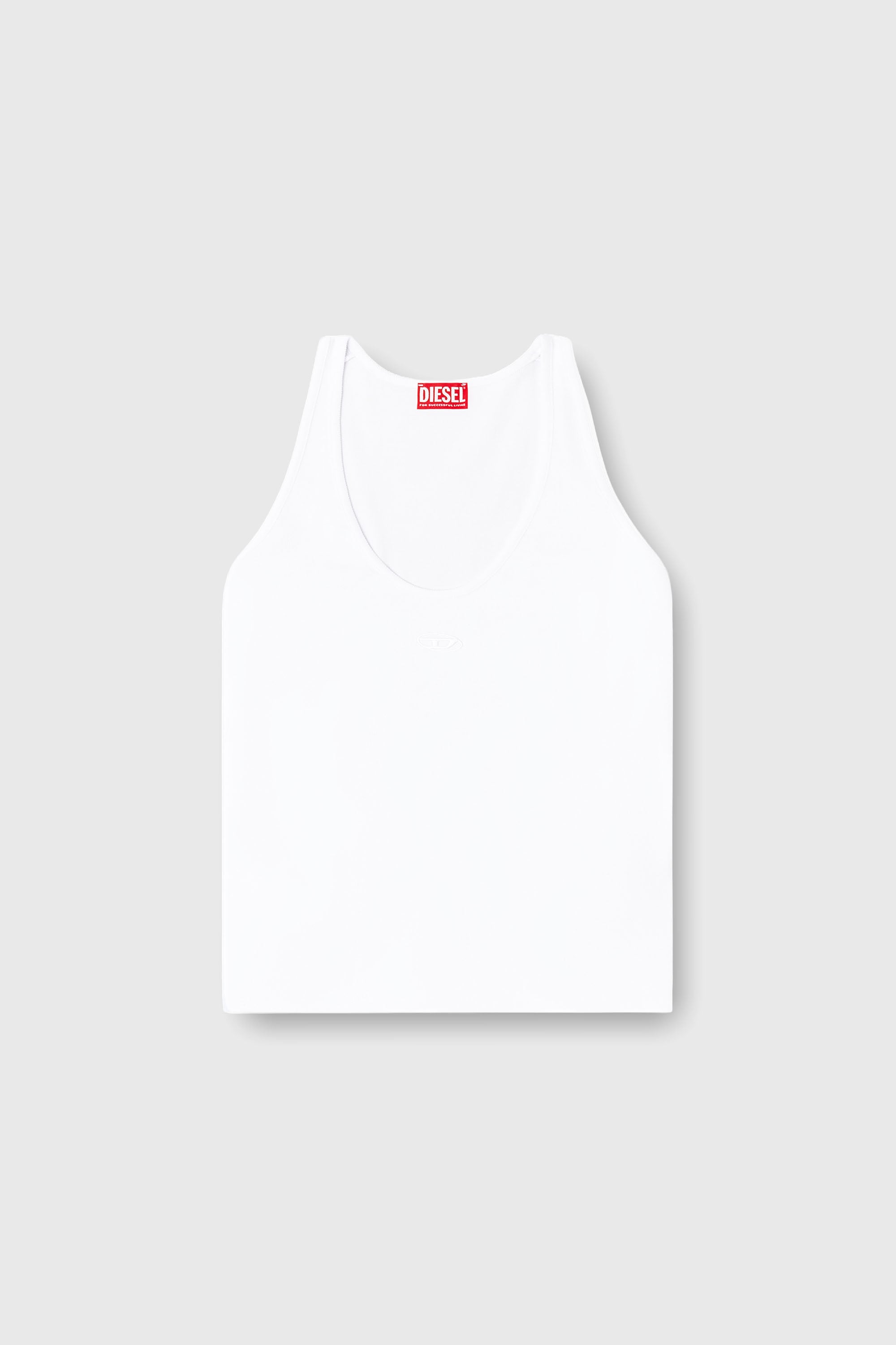 Diesel - T-IPSYA-LKDS, D&eacute;bardeur c&ocirc;tel&eacute; avec Oval D Femme in Blanc - 2