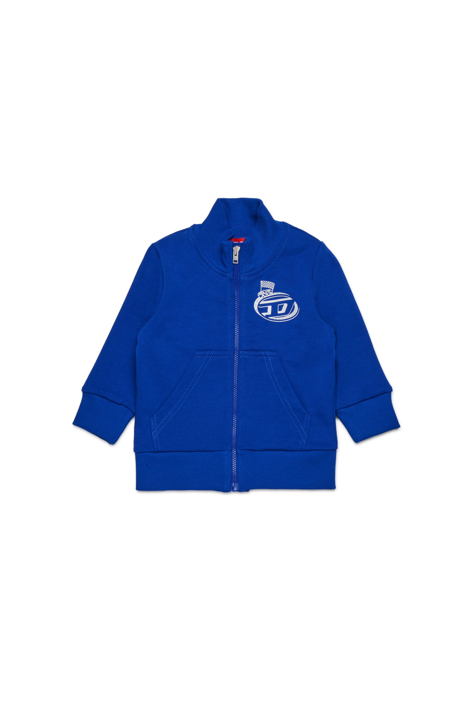 Diesel - SPINVIB, Sweat en coton avec fermeture éclair Homme in Bleu - 1