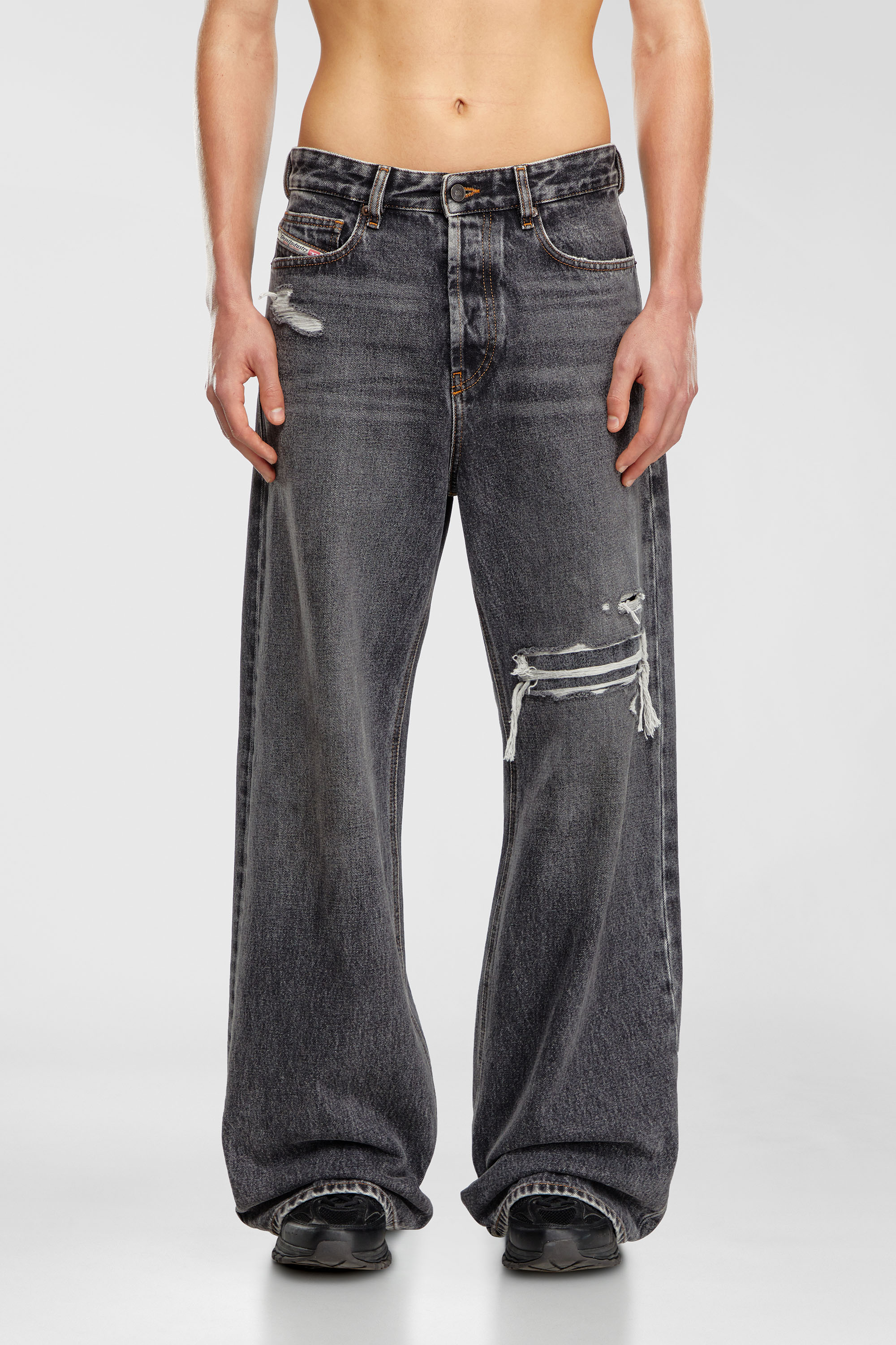 Diesel - Relaxed Jeans 1996 D-Sire 007F6 Mixte, Noir/Gris fonc&eacute; - Image 1