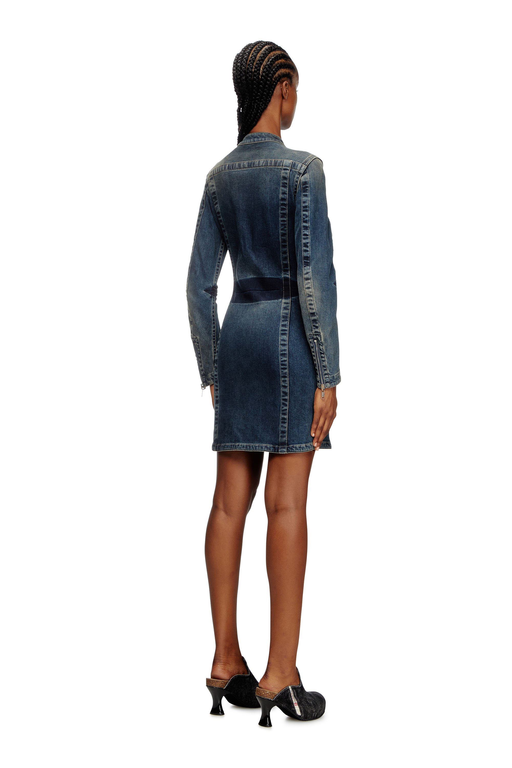 Diesel - DE-ROMI-RE, Robe courte en denim Rehab Femme in Bleu - 5