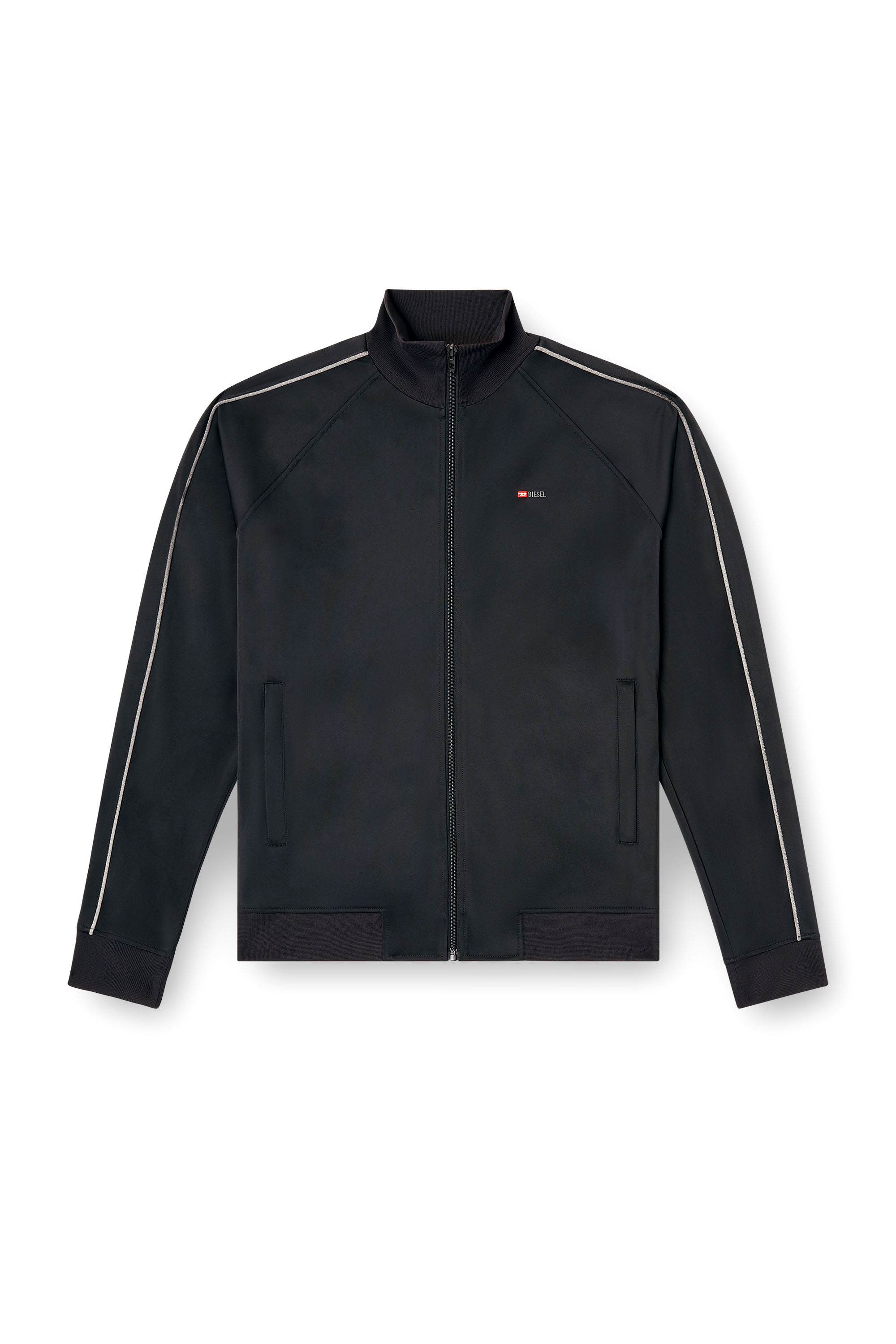 Diesel - S-RARMERO, Veste de survêtement avec micro-logo brodé Homme in Noir - 3