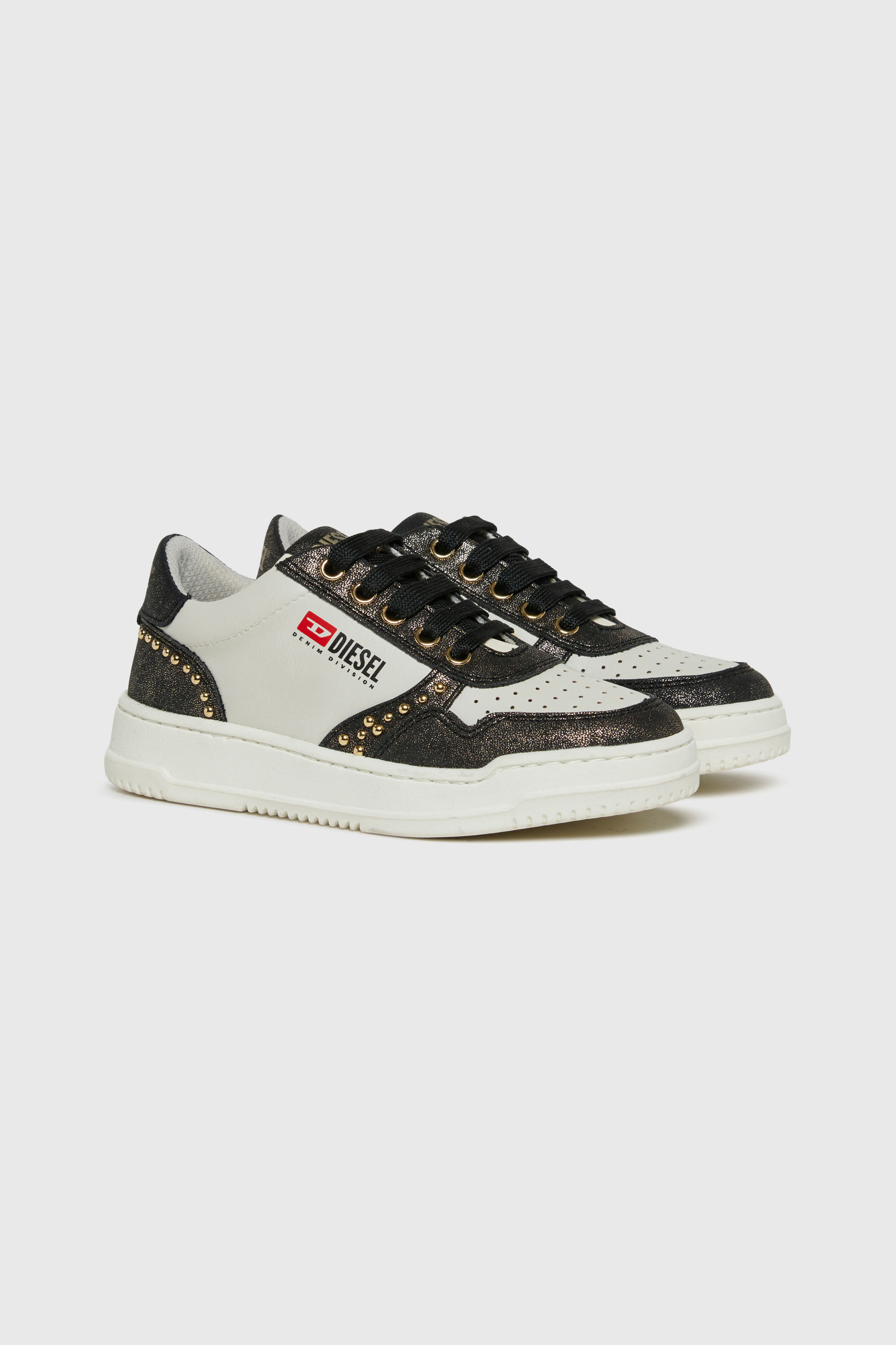 Diesel - S-CASCOUNT-STUDS, S-Cascount - Sneakers m&eacute;talliques perfor&eacute;es avec clous Mixte in Polychrome - 2