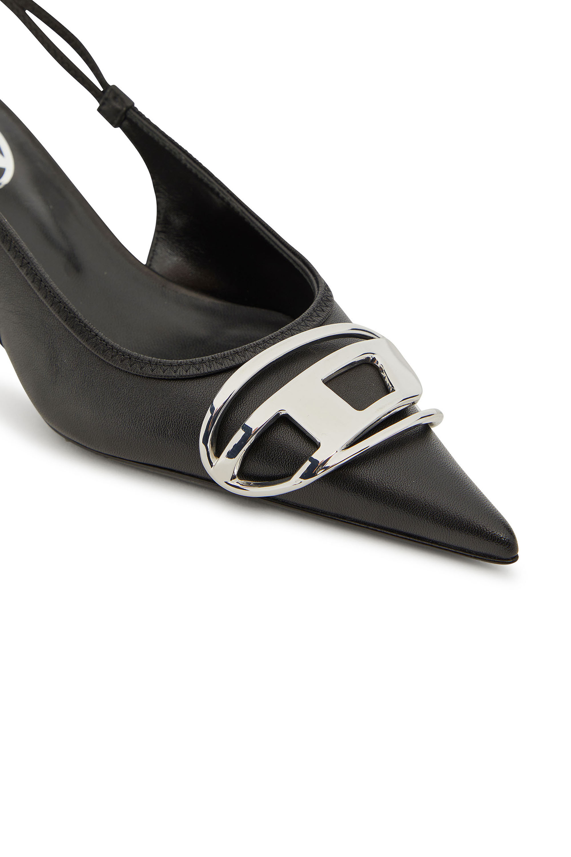 Diesel - D-VENUS SB 40, Escarpins à bride en cuir nappa Femme in Noir - 4