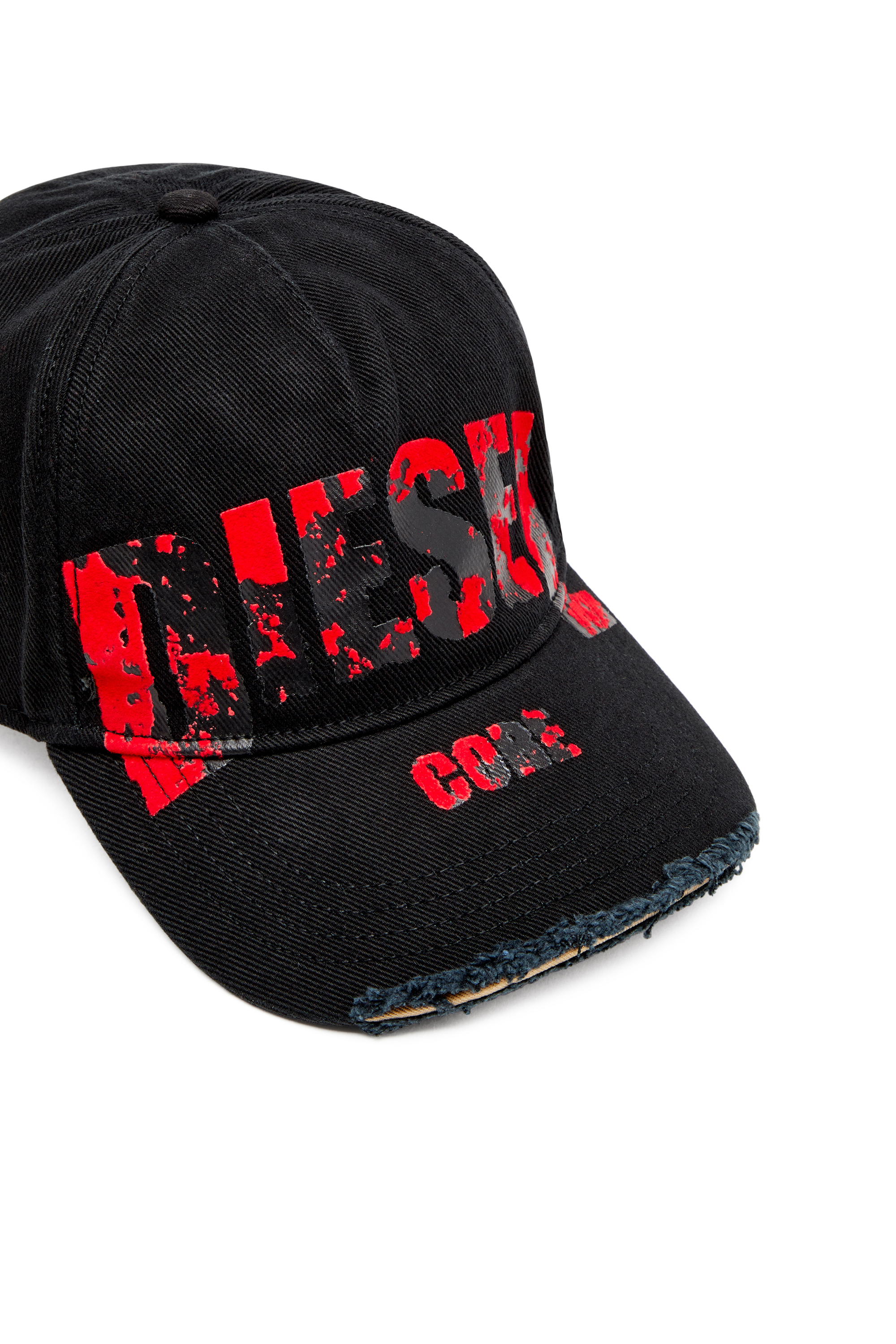 Diesel - C-HASE, Casquette de baseball en denim avec logo Diesel Core Homme in Polychrome - 3