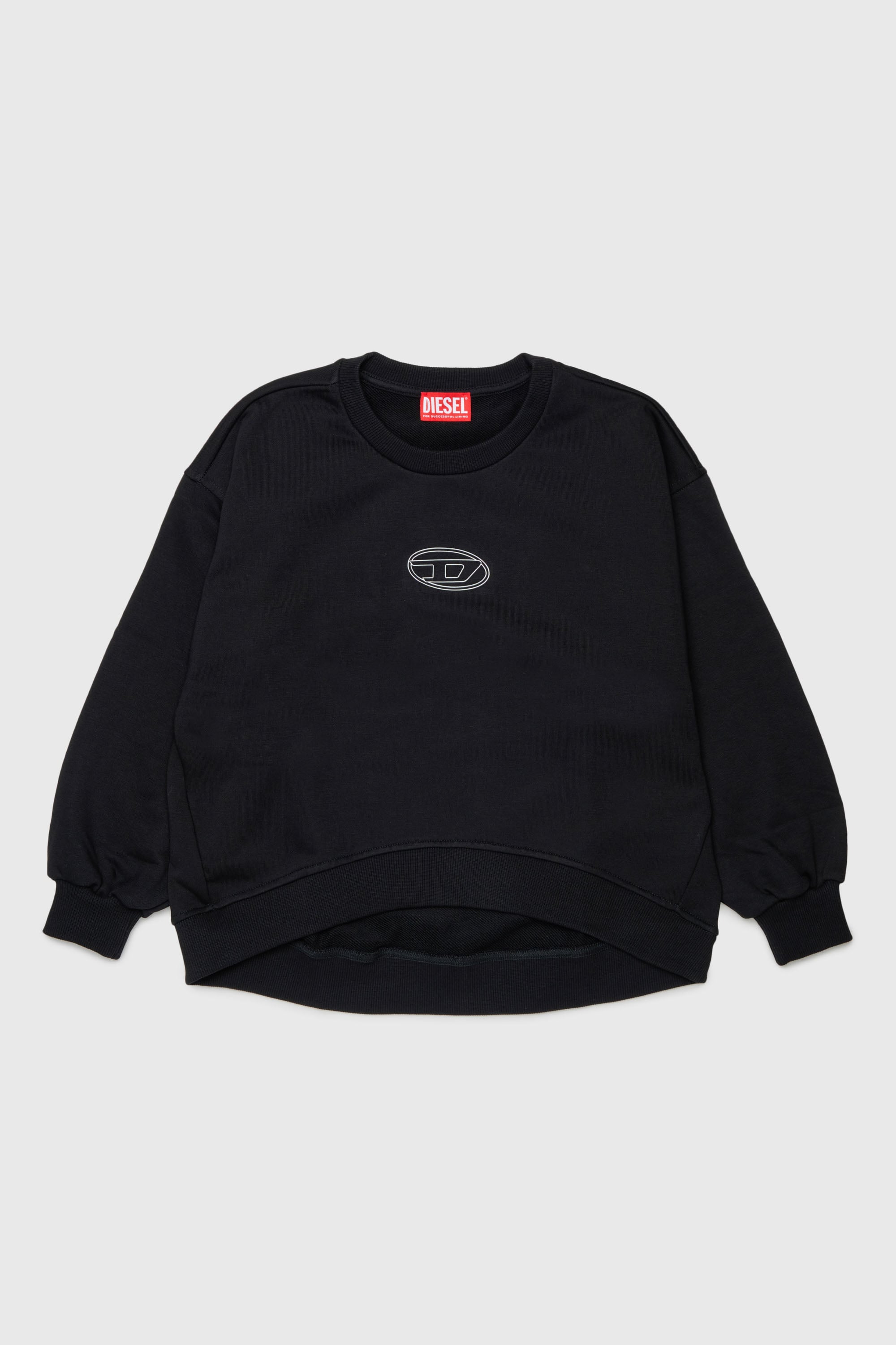 Diesel - SALILLY, Sweat-shirt avec logo Oval D Femme in Noir - 1