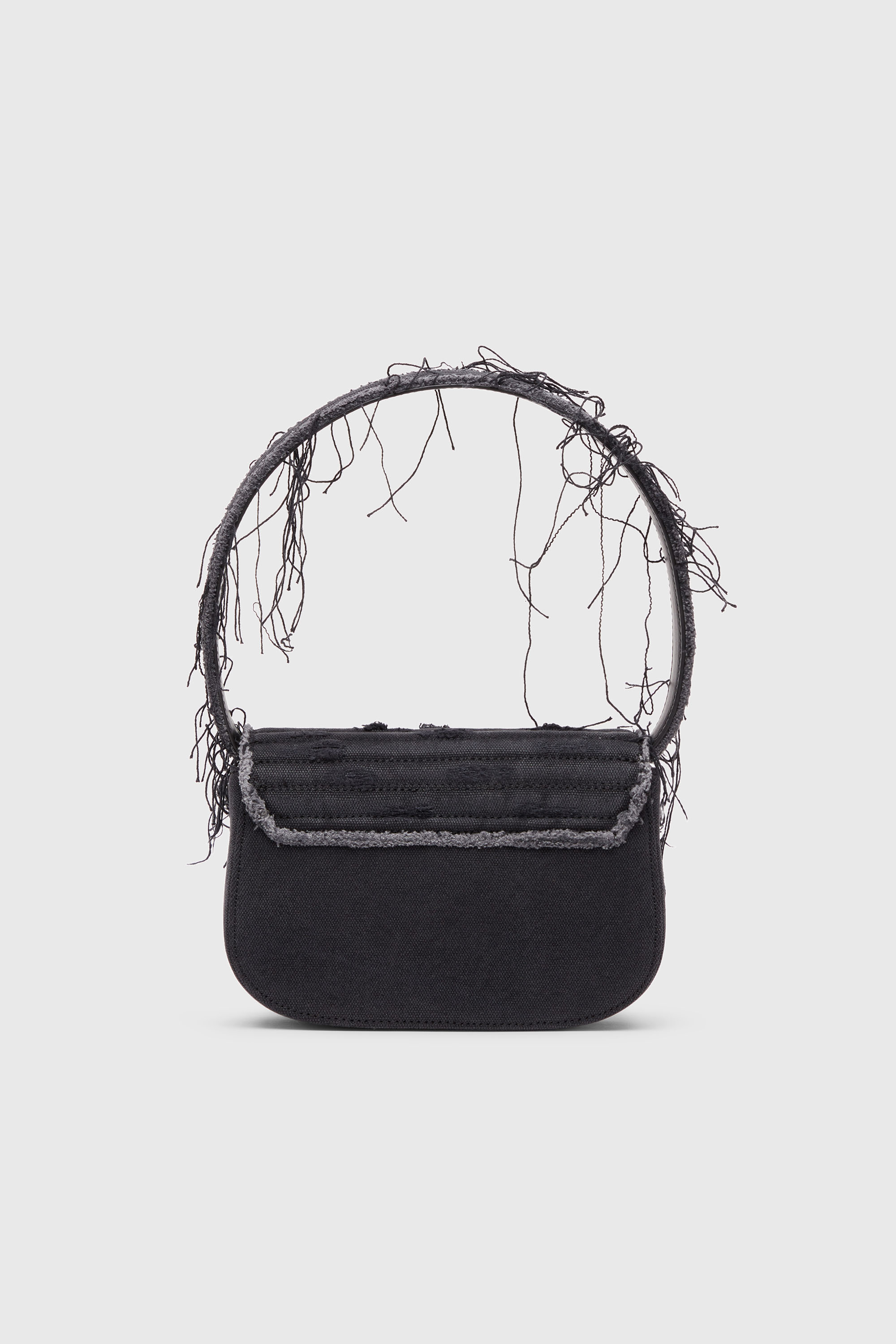 Diesel - 1DR, 1DR-Sac &agrave; bandouli&egrave;re embl&eacute;matique en toile et cuir Femme in Noir - 3