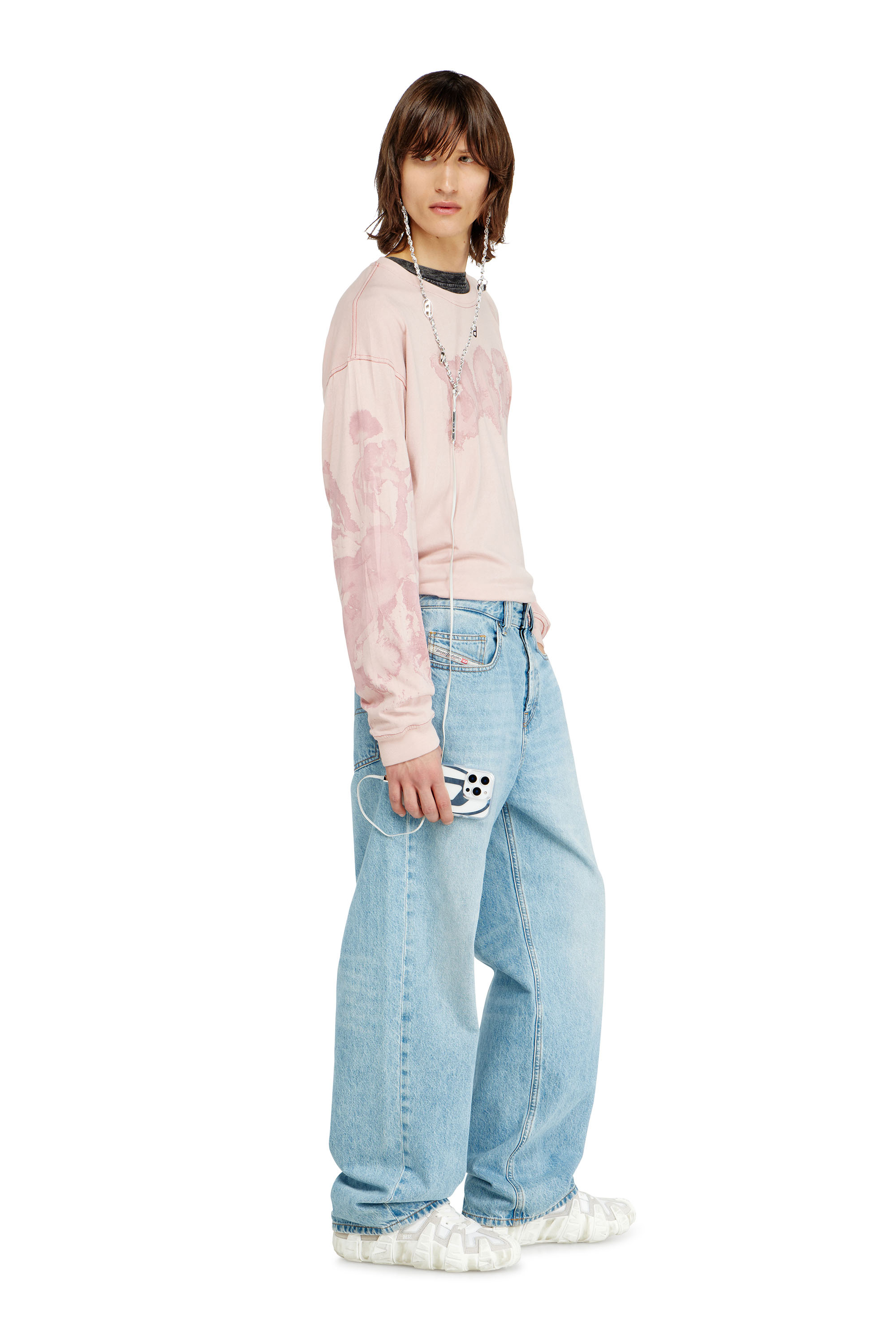 Diesel - Relaxed Jeans 2001 D-Macro 09I29 Homme, Bleu Clair - Image 1