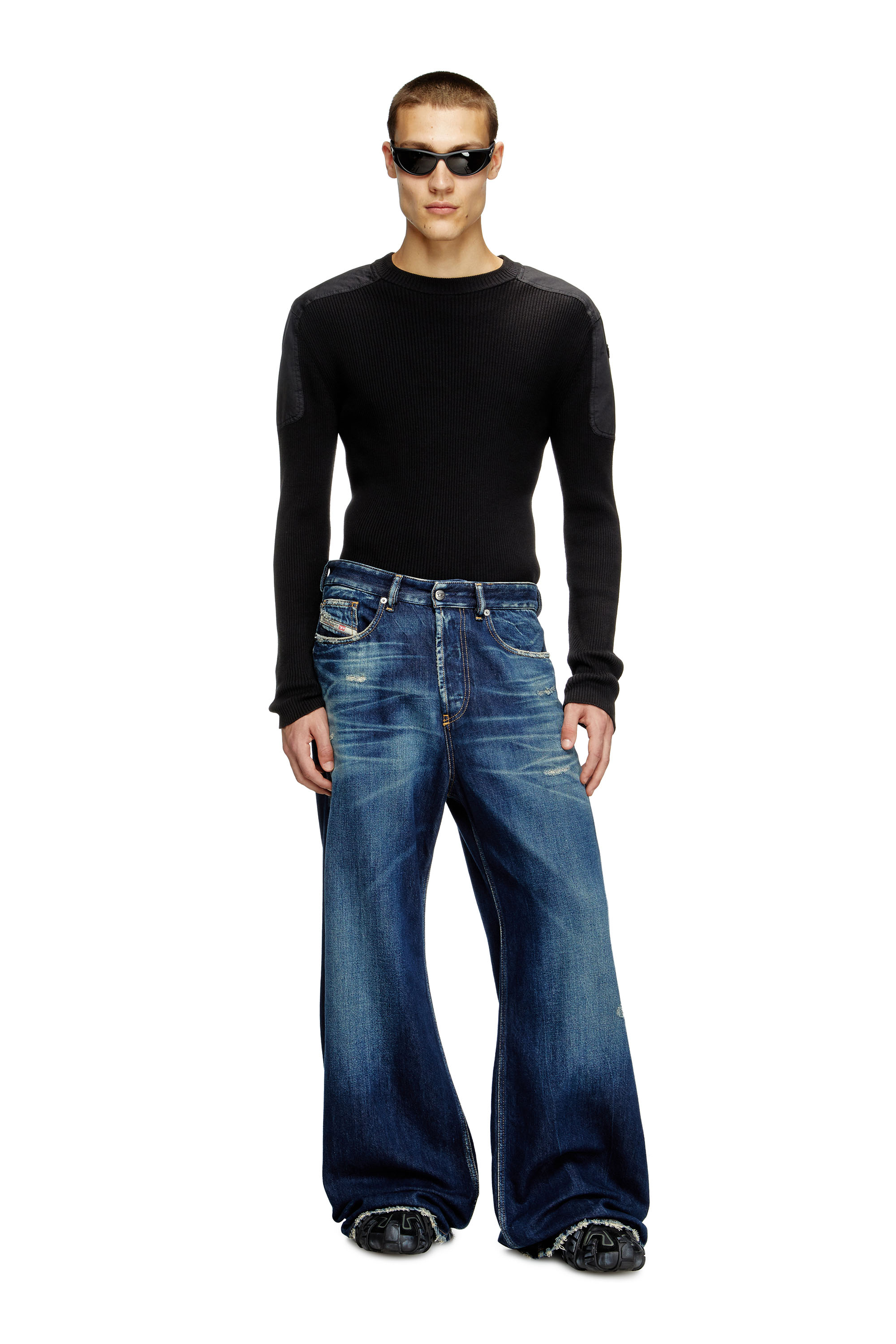 Diesel - Relaxed Jeans D-Rise 09M06 Homme, Bleu Foncé - Image 1