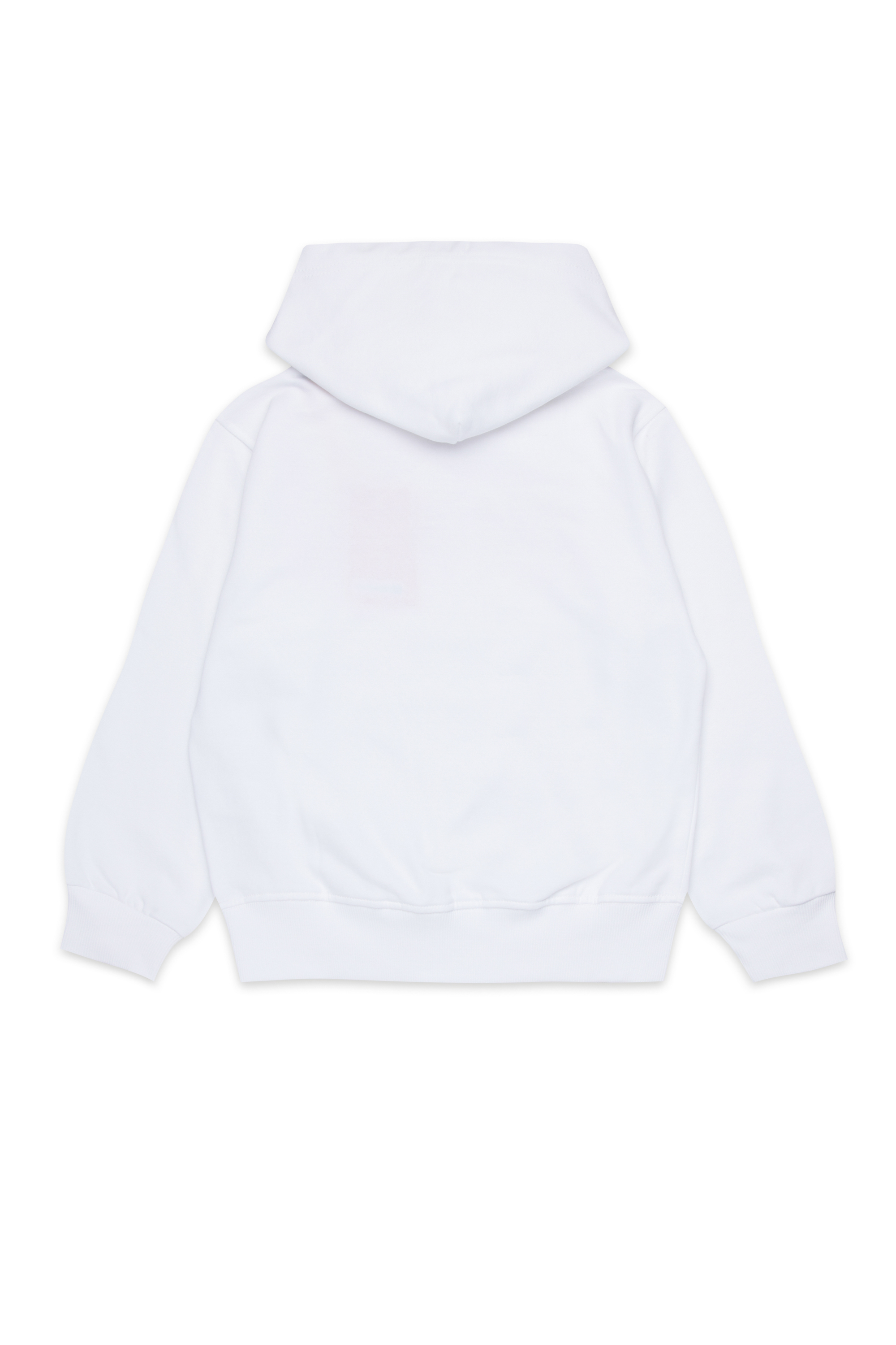 Diesel - SGINNHOODL5 OVER, Sweat-shirt à capuche avec logo taché Homme in Blanc - 2