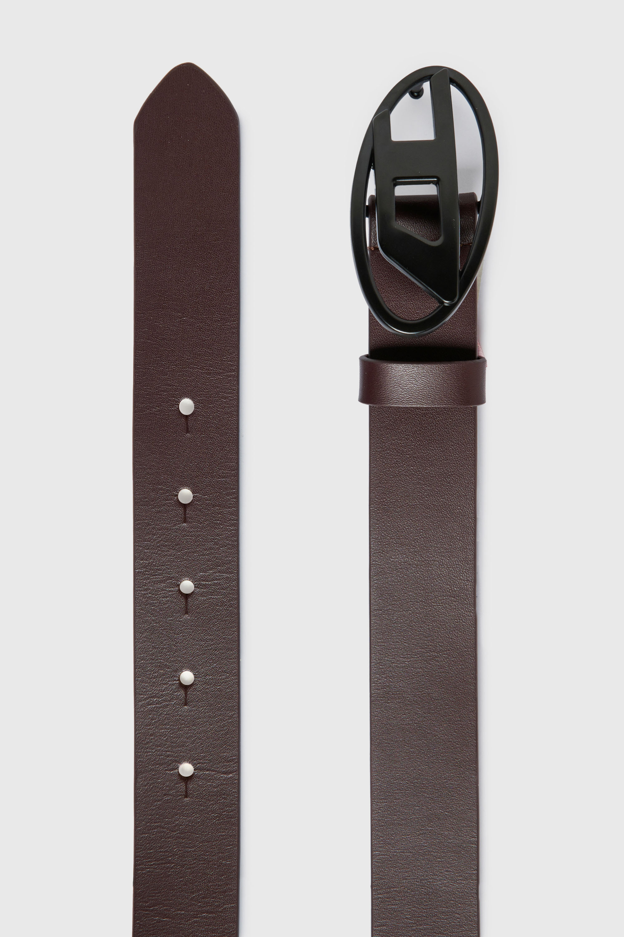 Diesel - B1DRN, Ceinture en cuir de 3 cm avec boucle ovale en D Mixte in Marron - 2