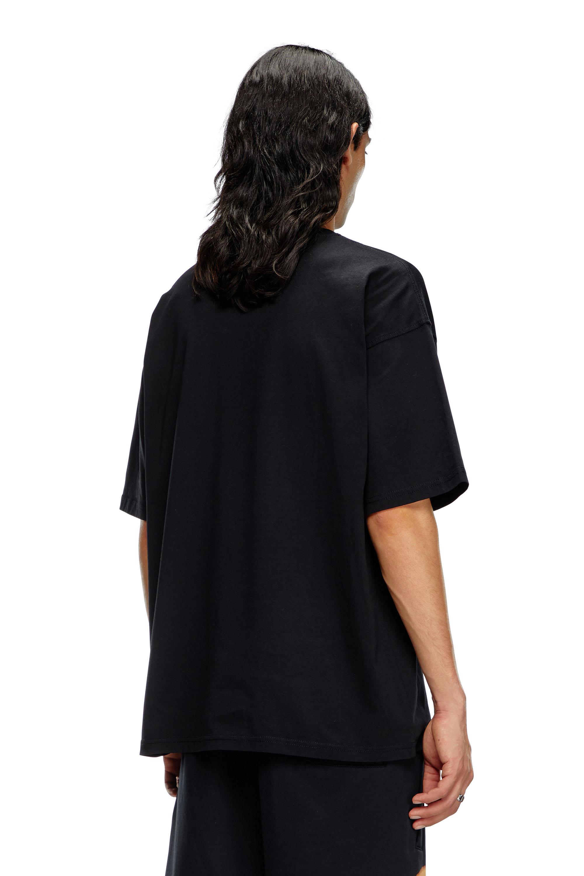 Diesel - T-BOXT-BLEACH, T-shirt avec logo Oval D effet blanchi Homme in Polychrome - 4