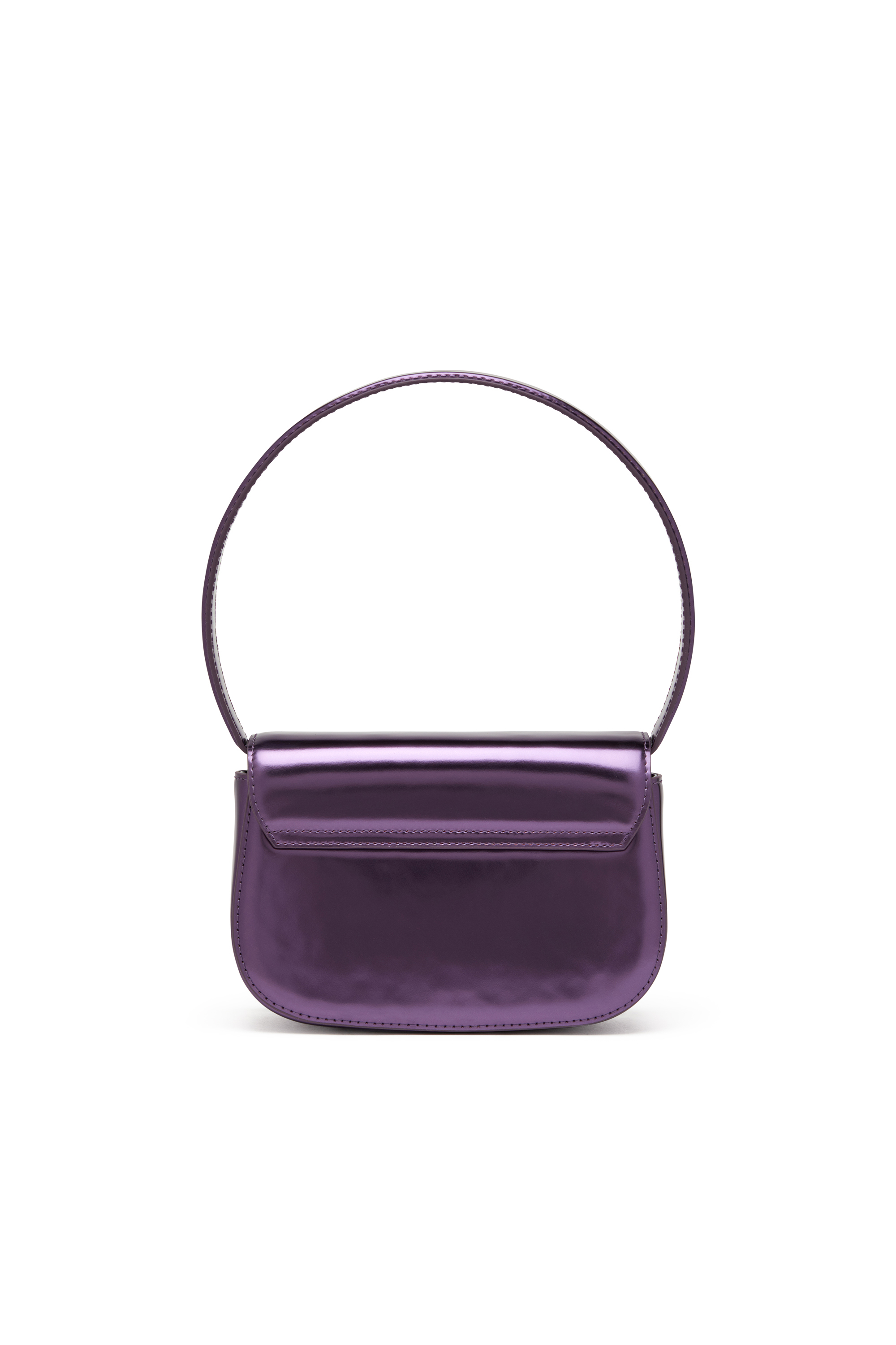Diesel - 1DR, Woman's 1DR-Iconic shoulder bag in mirrored leather in Dark Violet - 3
