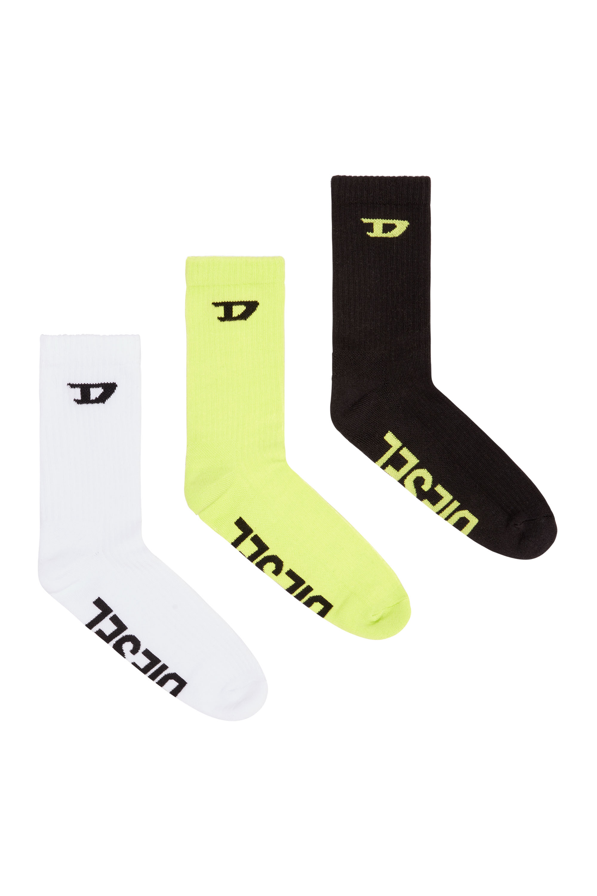 SKM-D-CREW-SPORT-SOCKS, Vert/Noir