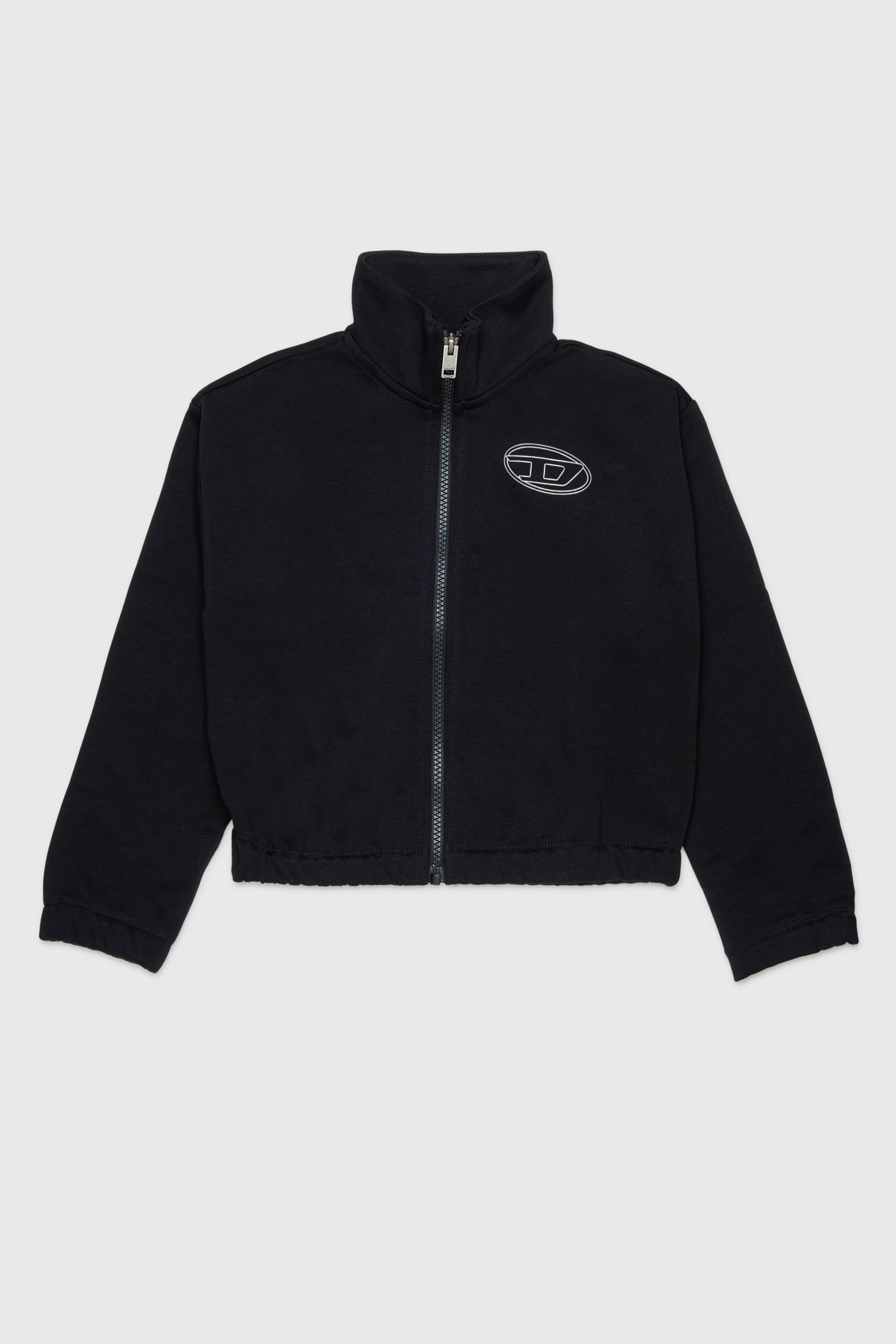 Diesel - SALILA, Sweat-shirt zipp&eacute; avec logo Oval D Femme in Noir - 1