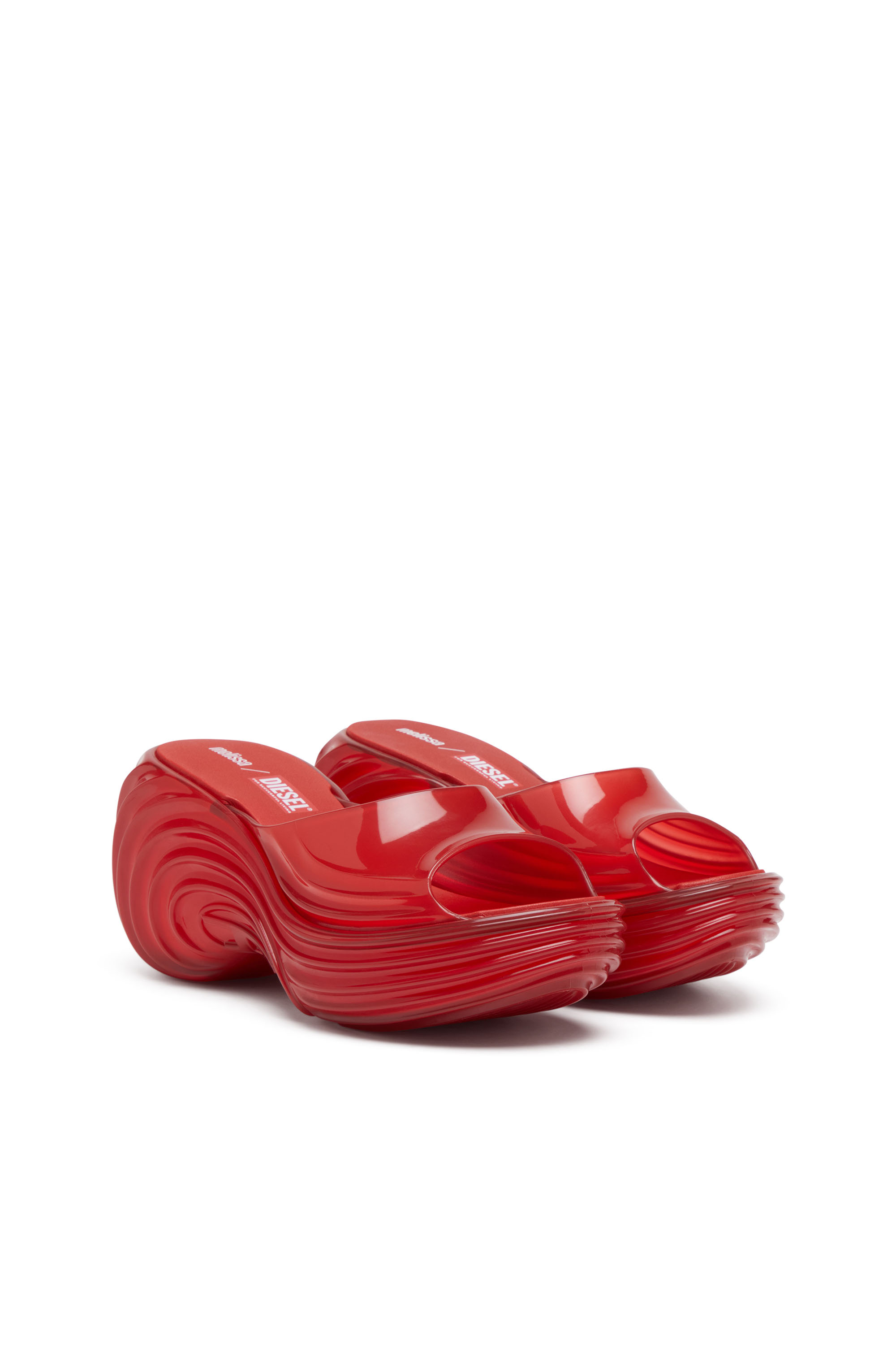 Diesel - MELISSA QUANTUM PLATFORM, Mule &agrave; plateforme en Melflex&reg; Femme in Rouge - 2