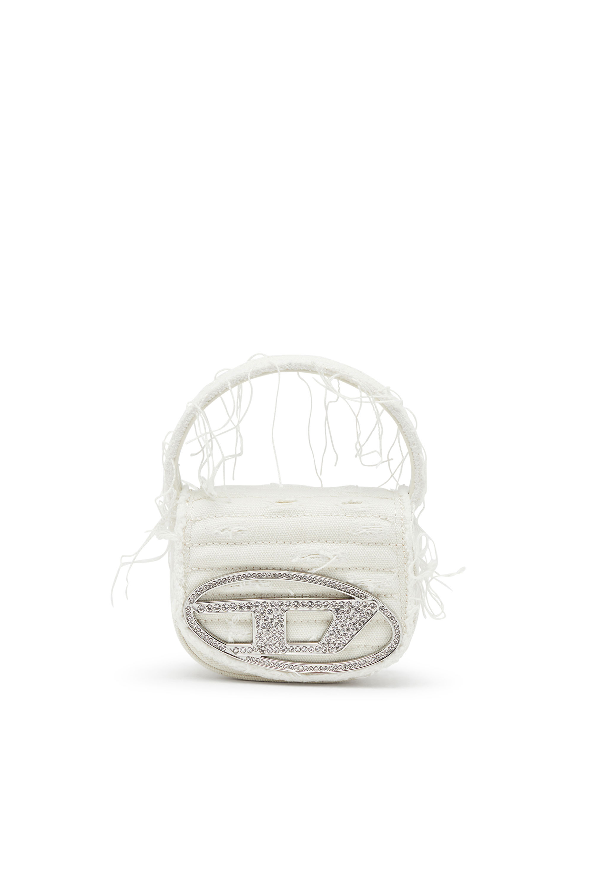 Diesel - 1DR XS, 1DR XS-Mini sac embl&eacute;matique en toile et cuir Femme in Blanc - 2