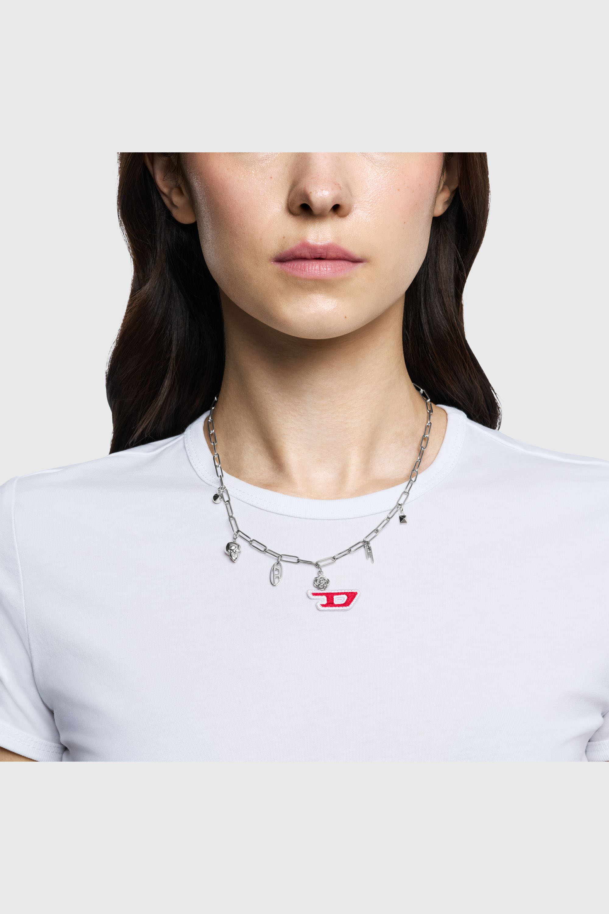 Diesel - DX1605040, Collier &agrave; breloques en acier inoxydable Mixte in Gris argent&eacute; - 3