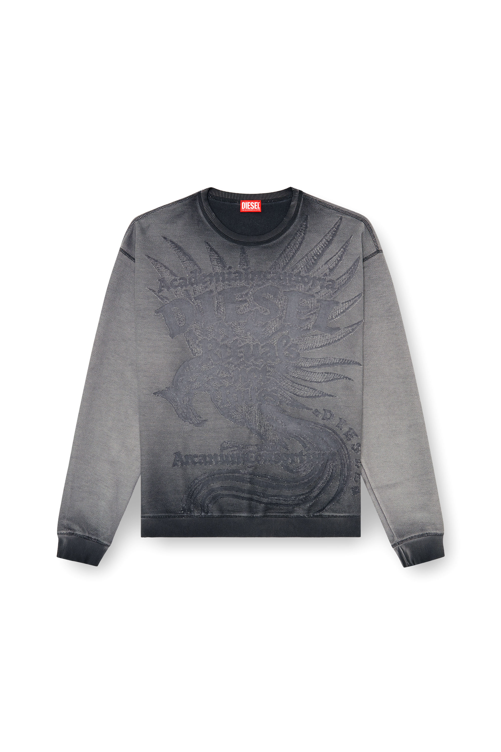 Diesel - S-ARON-RAW, Sweat-shirt avec imprim&eacute; d&eacute;vor&eacute; Homme in ToBeDefined - 2