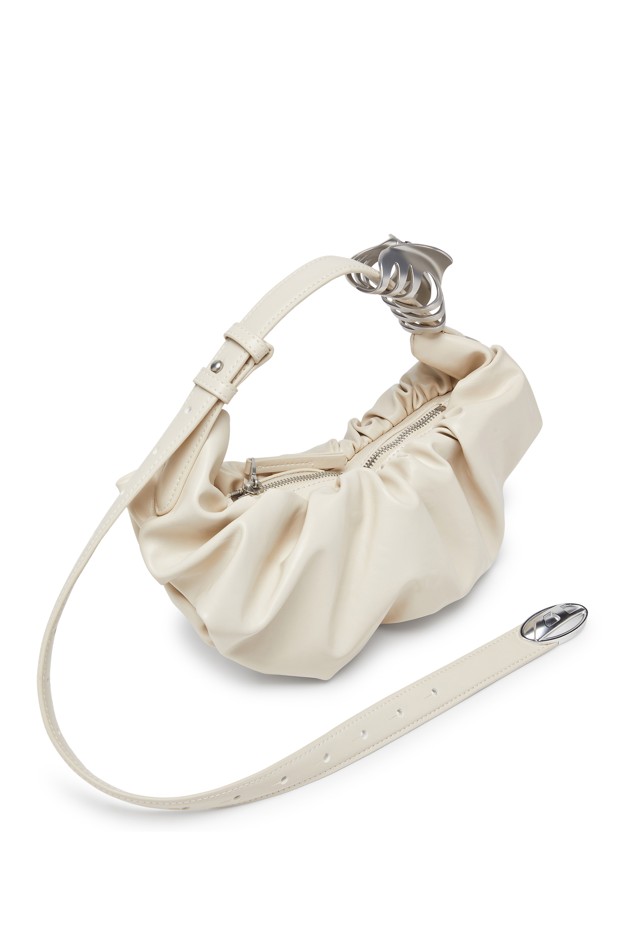 Diesel - GRAB-D HOBO S, Grab-D-Sac hobo froiss&eacute; Femme in Blanc - 5