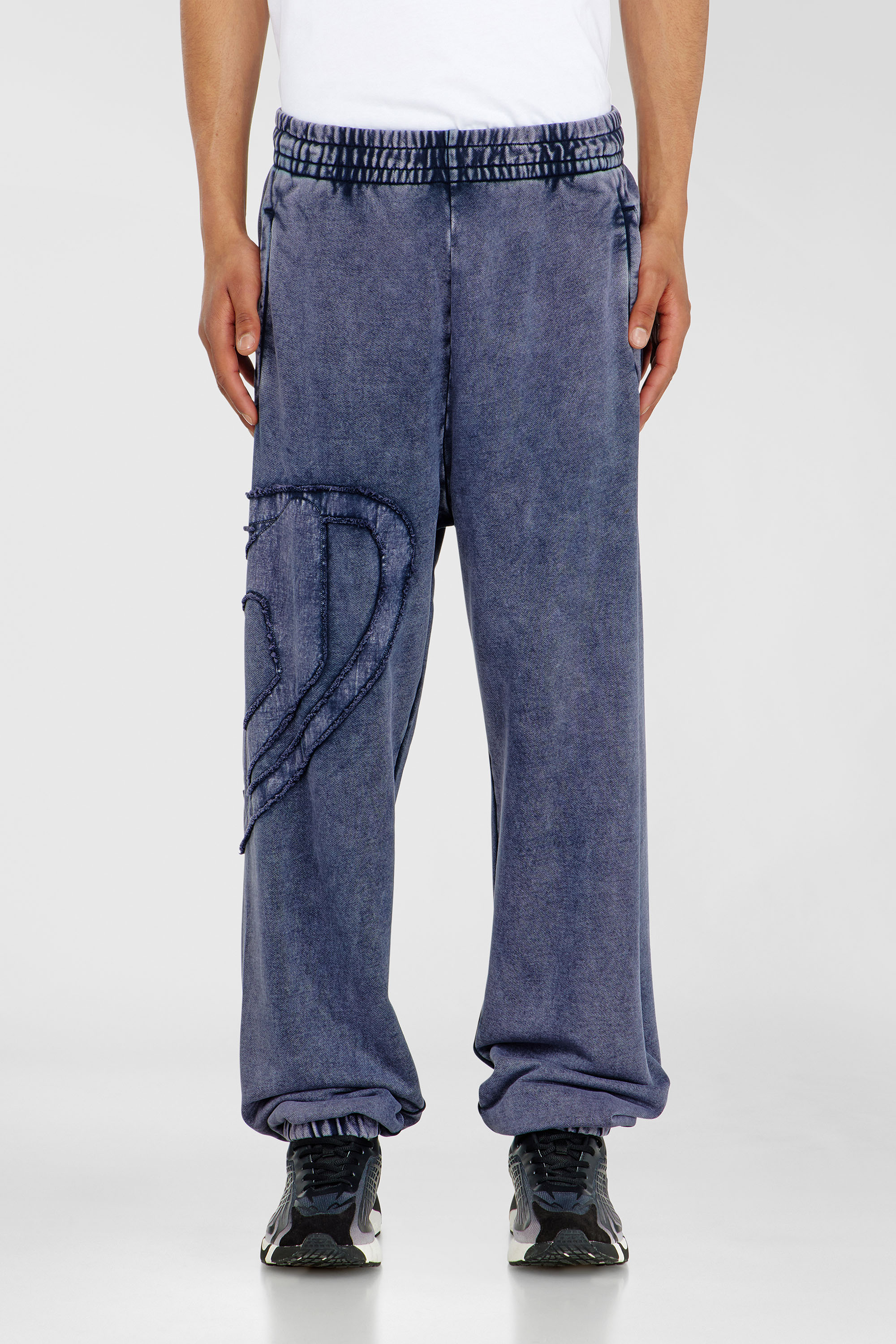 Diesel - P-MARKY-DEN, Pantalon en coton biologique avec &eacute;cusson Oval D Homme in Bleu - 3