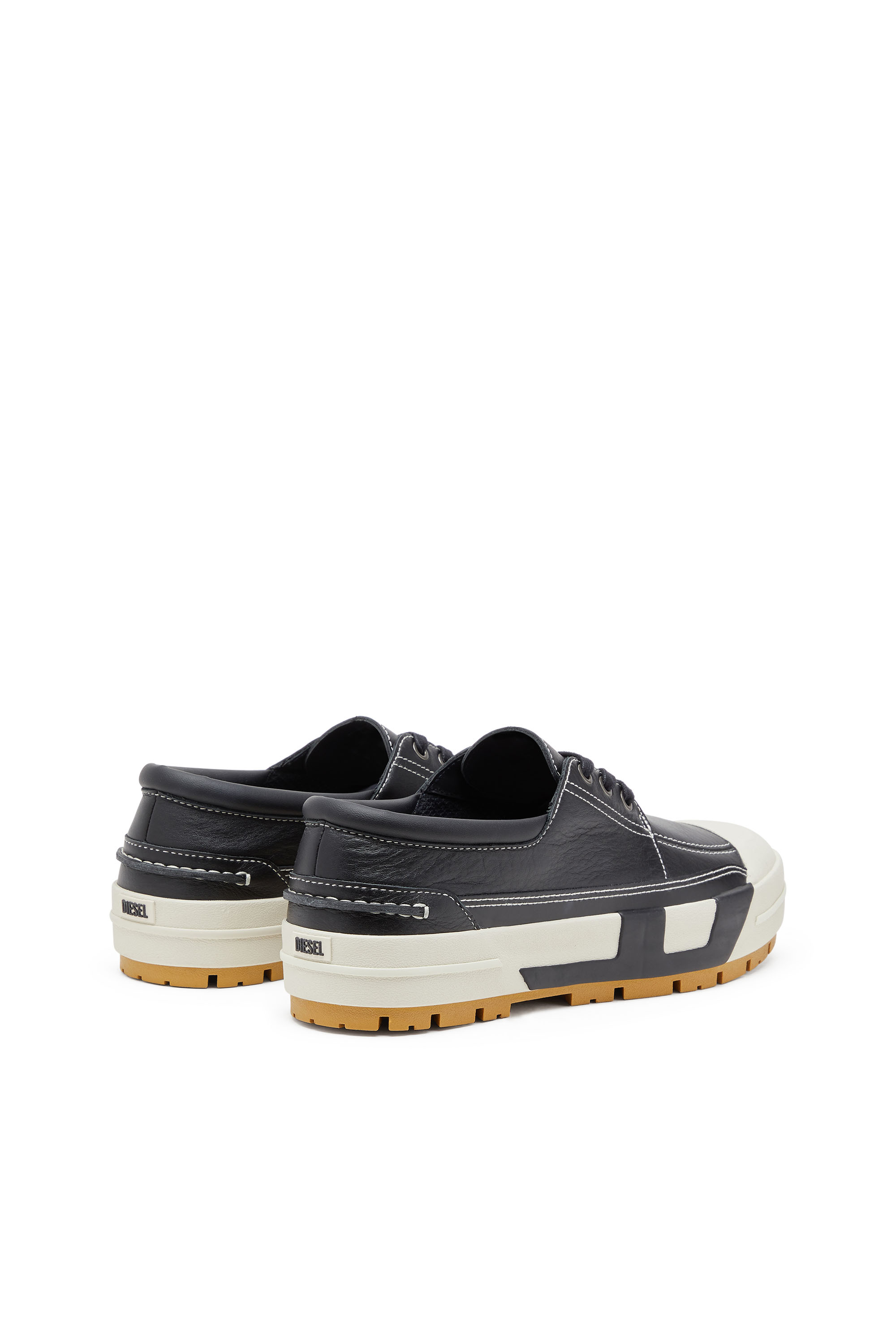 Diesel - S-D-VERSE MOCASSIN, Man's S-D-Verse - Leather hybrid moccasin in Black - 3