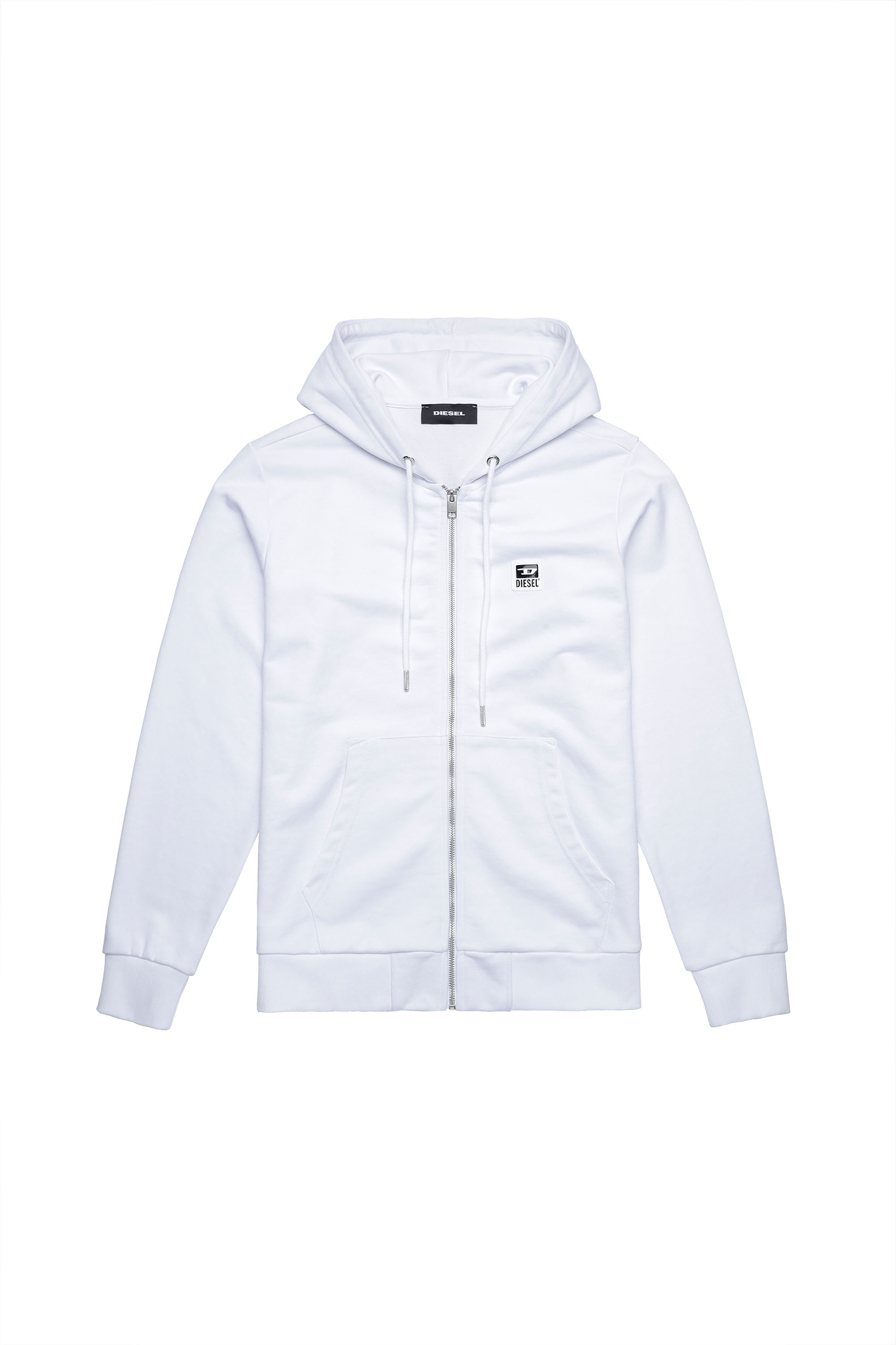 S-GIRK-HOOD-ZIP-K1, White - Sweaters