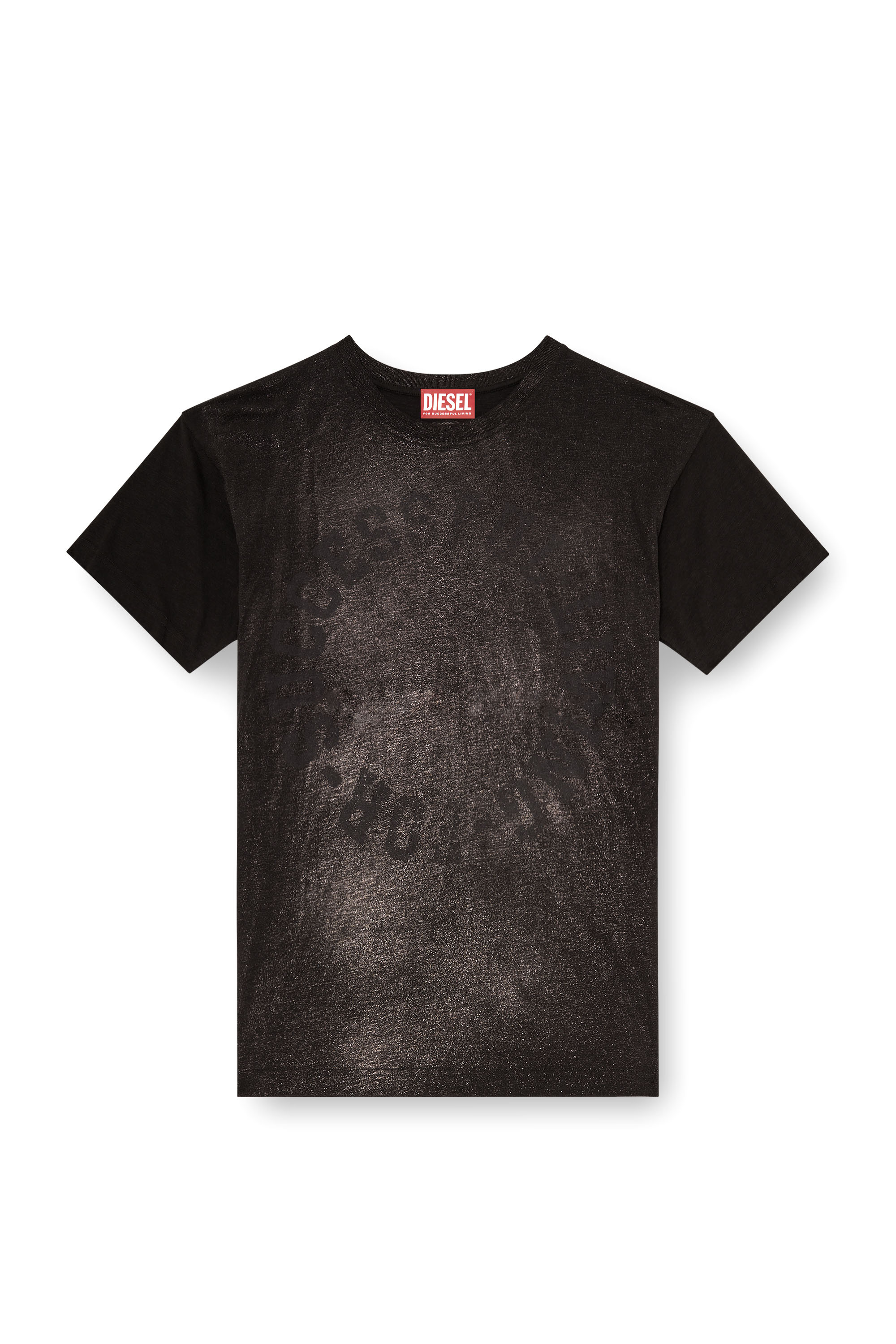 Diesel - T-NORM-AA2, T-shirt en coton &agrave; col rond avec imprim&eacute; foil Homme in ToBeDefined - 3