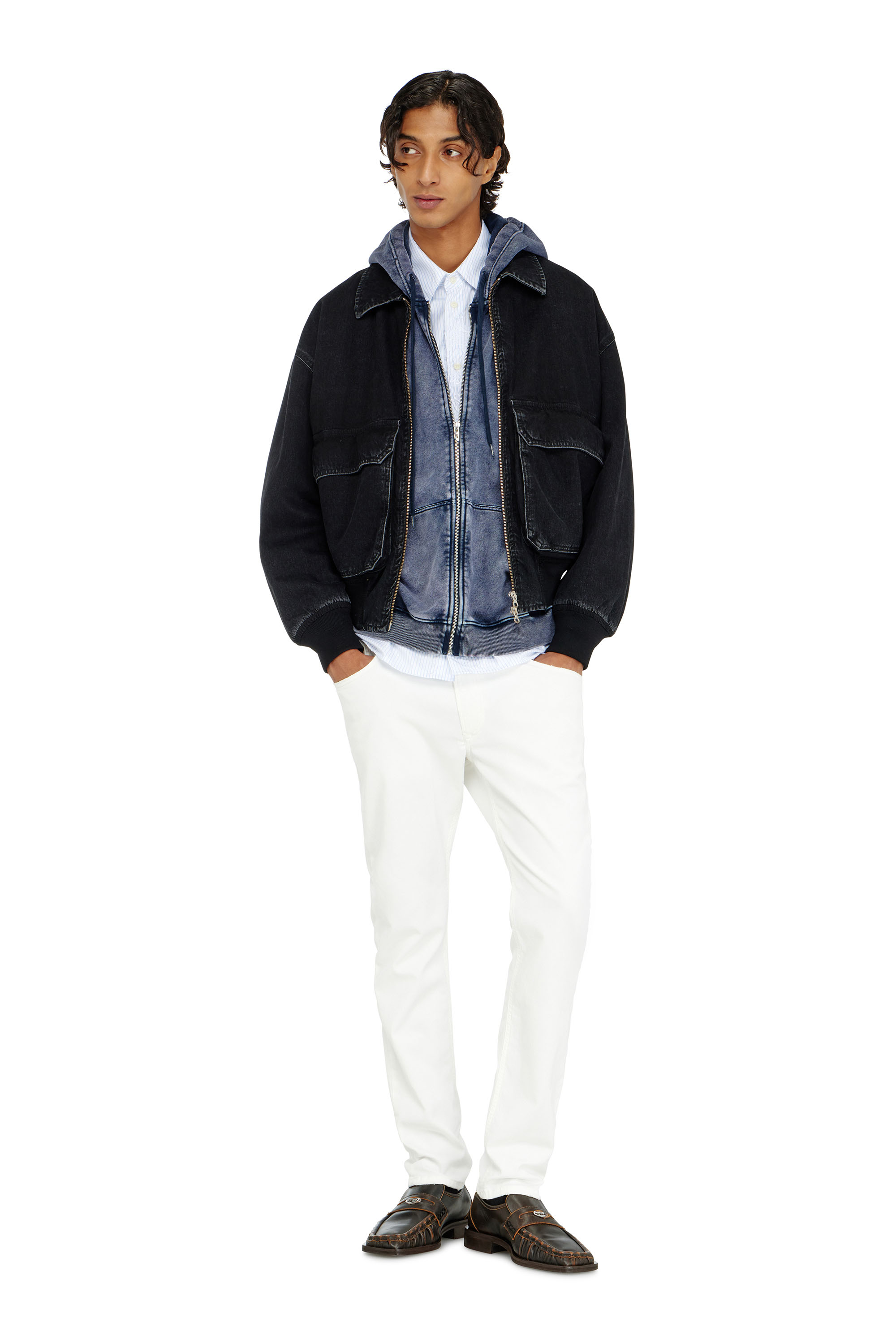 Diesel - Regular 2032 D-Krooley-BW Joggjeans&reg; 068HX Homme, Blanc - Image 1