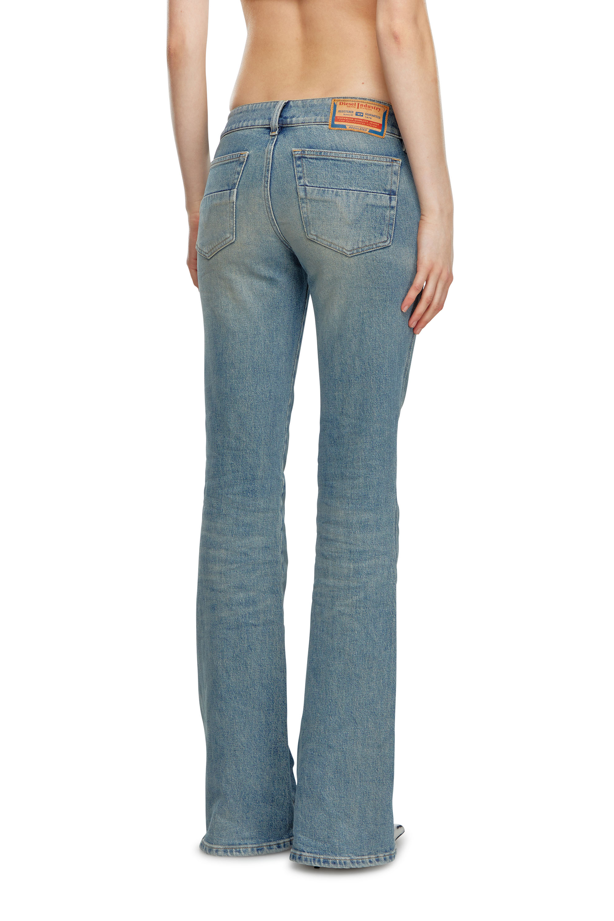 Diesel - Bootcut and Flare Jeans D-Hush 09J55, Bleu Clair - Image 4