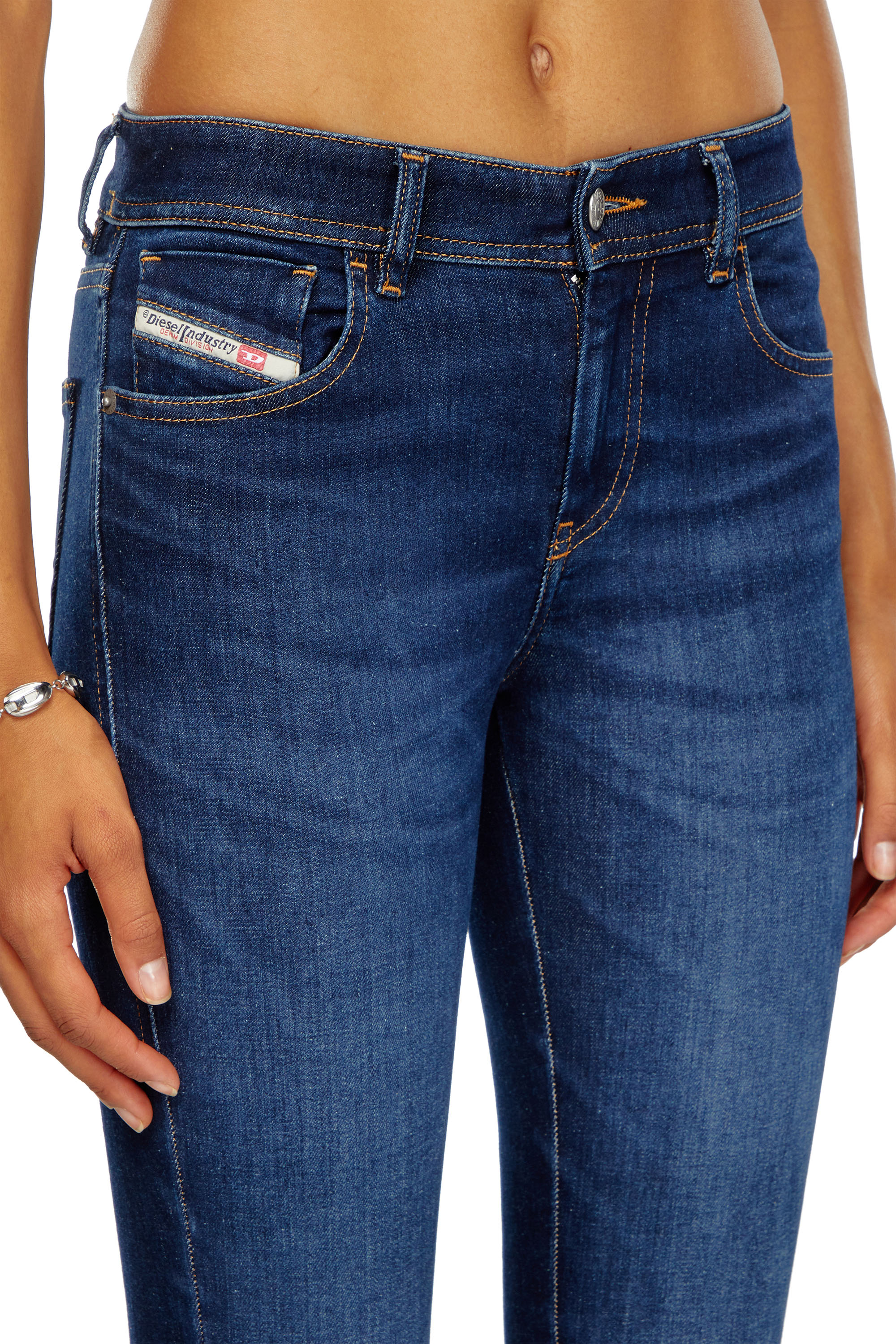 Diesel - Skinny Jeans 2017 Slandy 09J12 Femme, Bleu Fonc&eacute; - Image 5