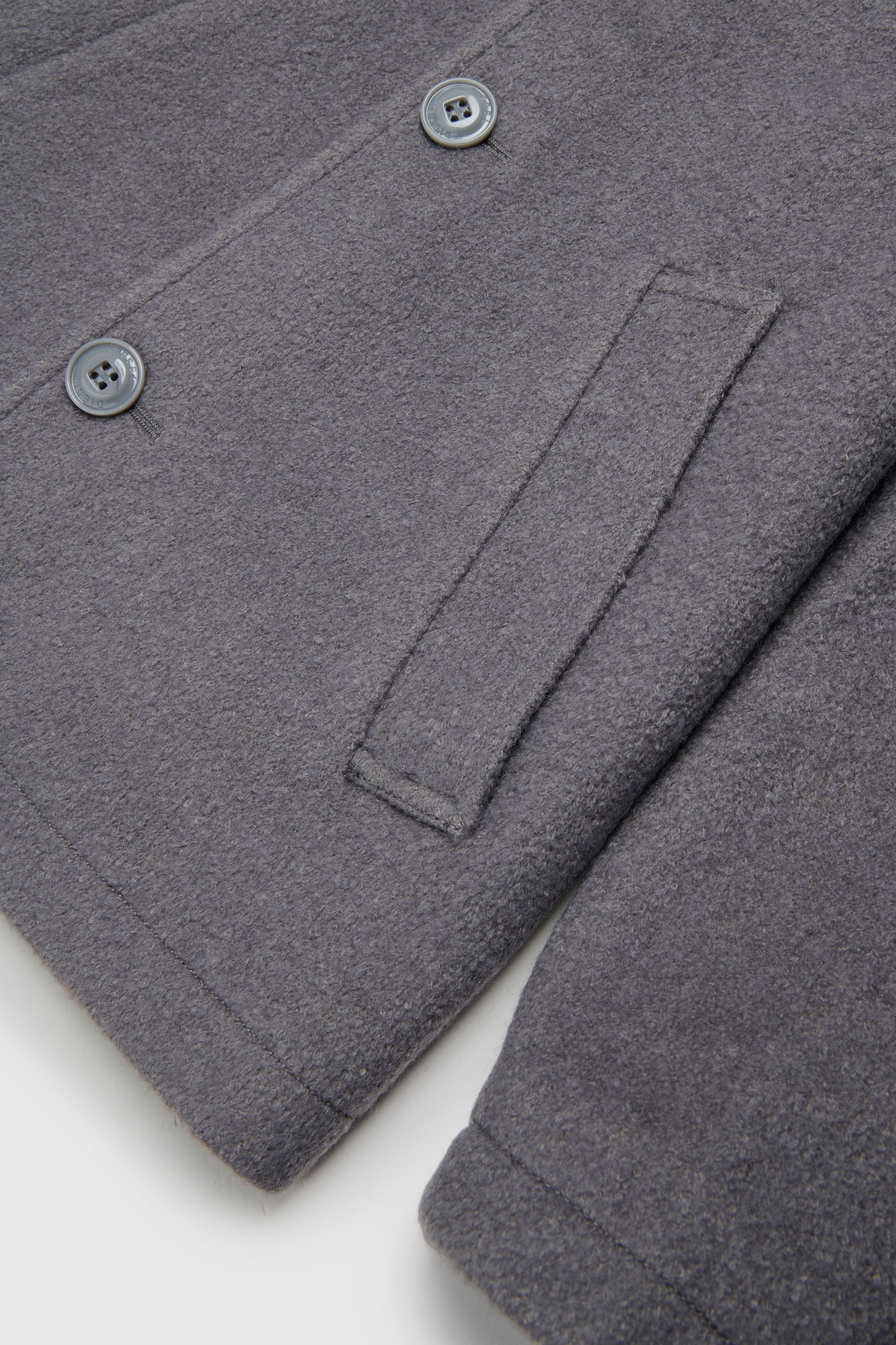 Diesel - JASTONEOUT, Manteau en laine m&eacute;lang&eacute;e avec capuche amovible Homme in Gris - 4